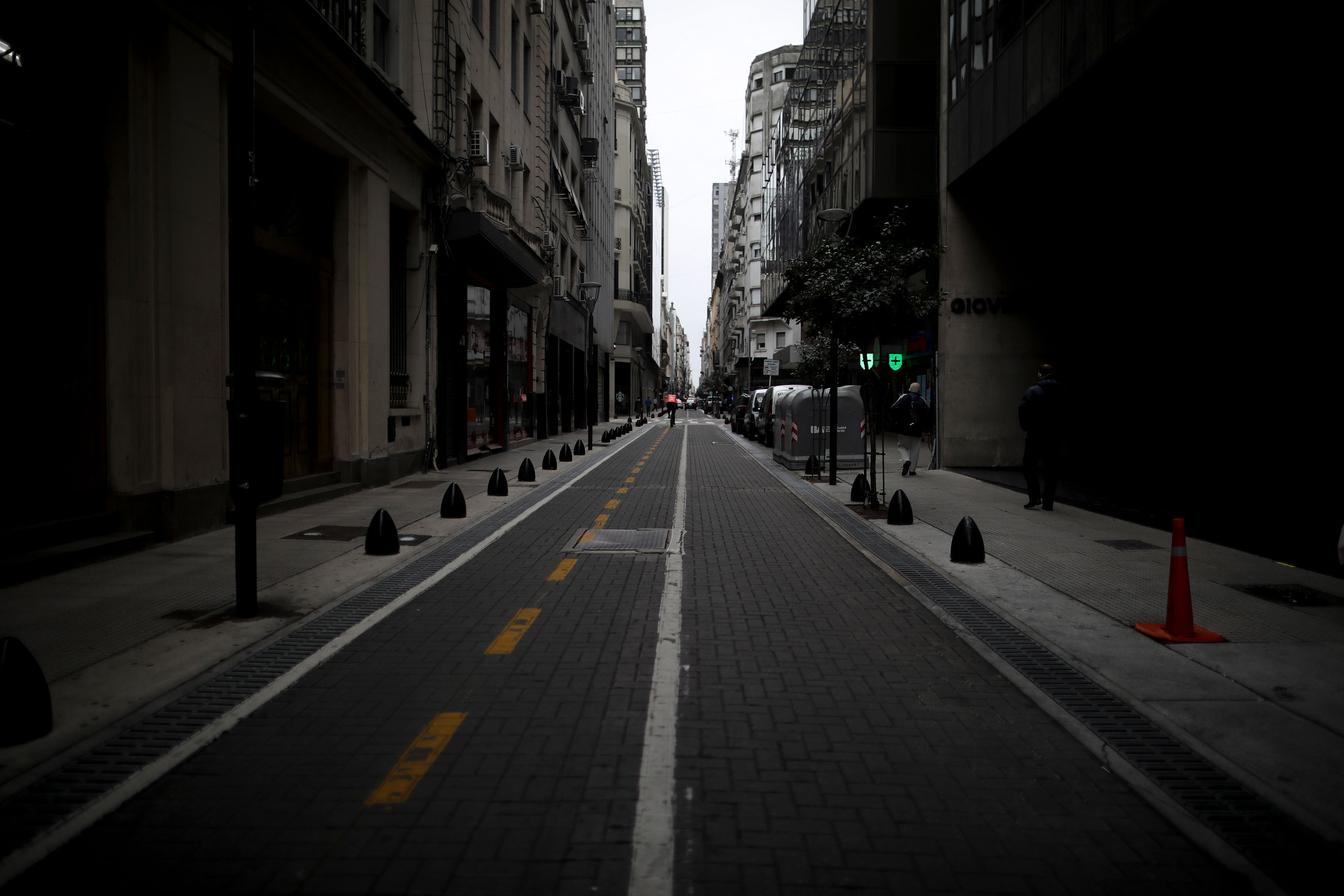 The financial district in Buenos Aires, Argentina, stands empty on May 21.