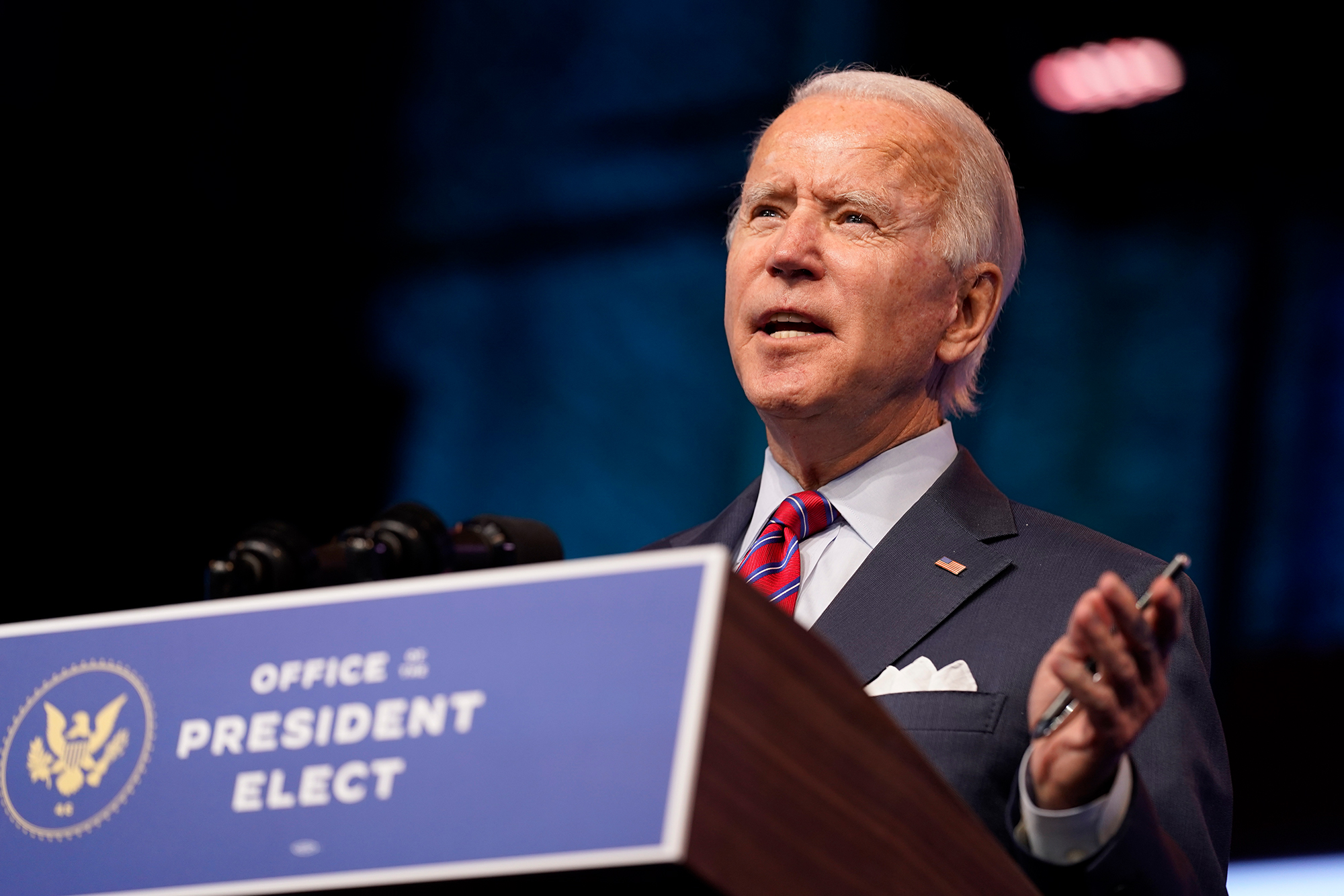 President-elect Joe Biden on Dec. 4, 2020, in Wilmington, Del.