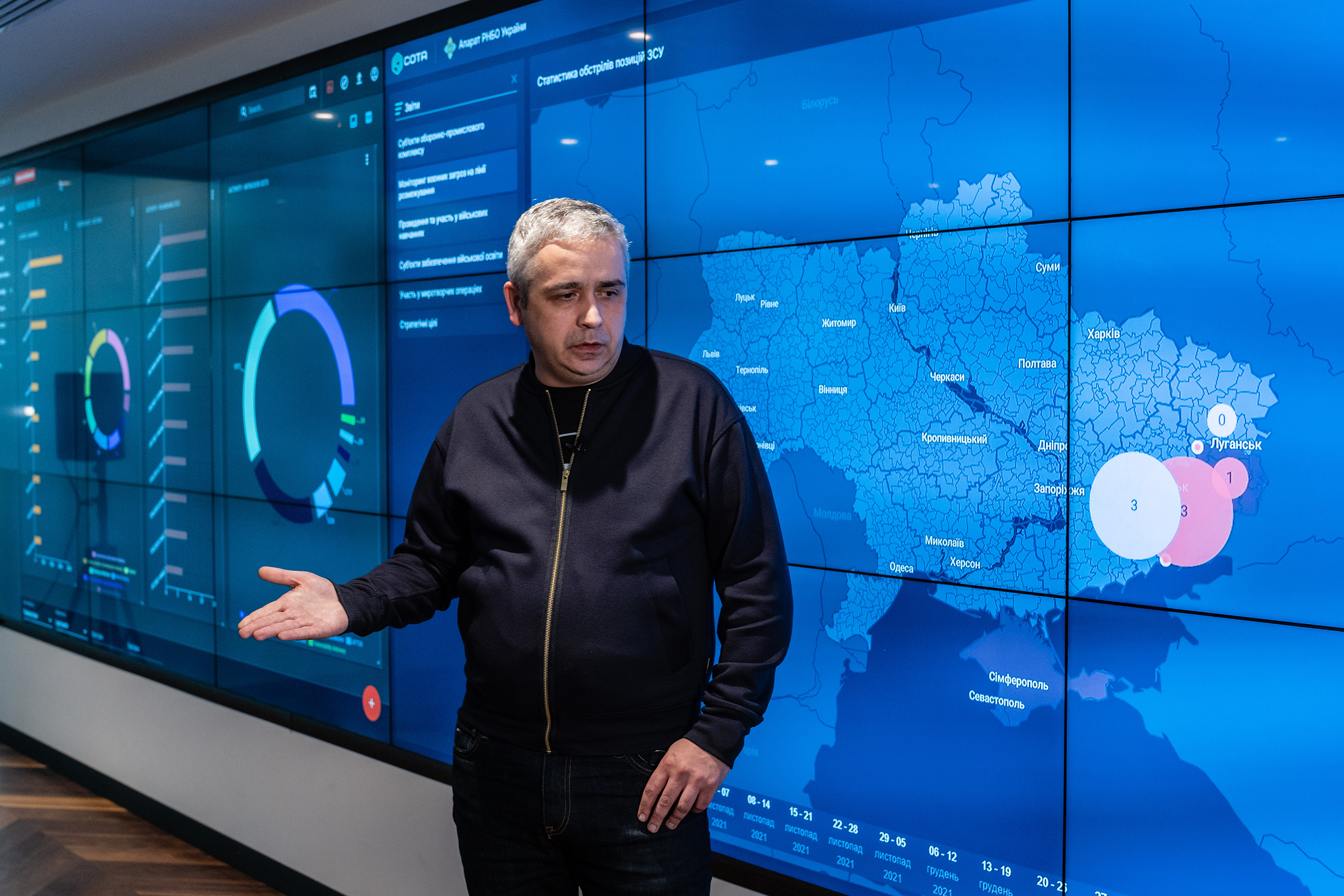 Serhii Prokopenko, head of the National Cybersecurity Coordination Center, discusses recent events in Kyiv, Ukraine on Thursday, February 17, 2022.