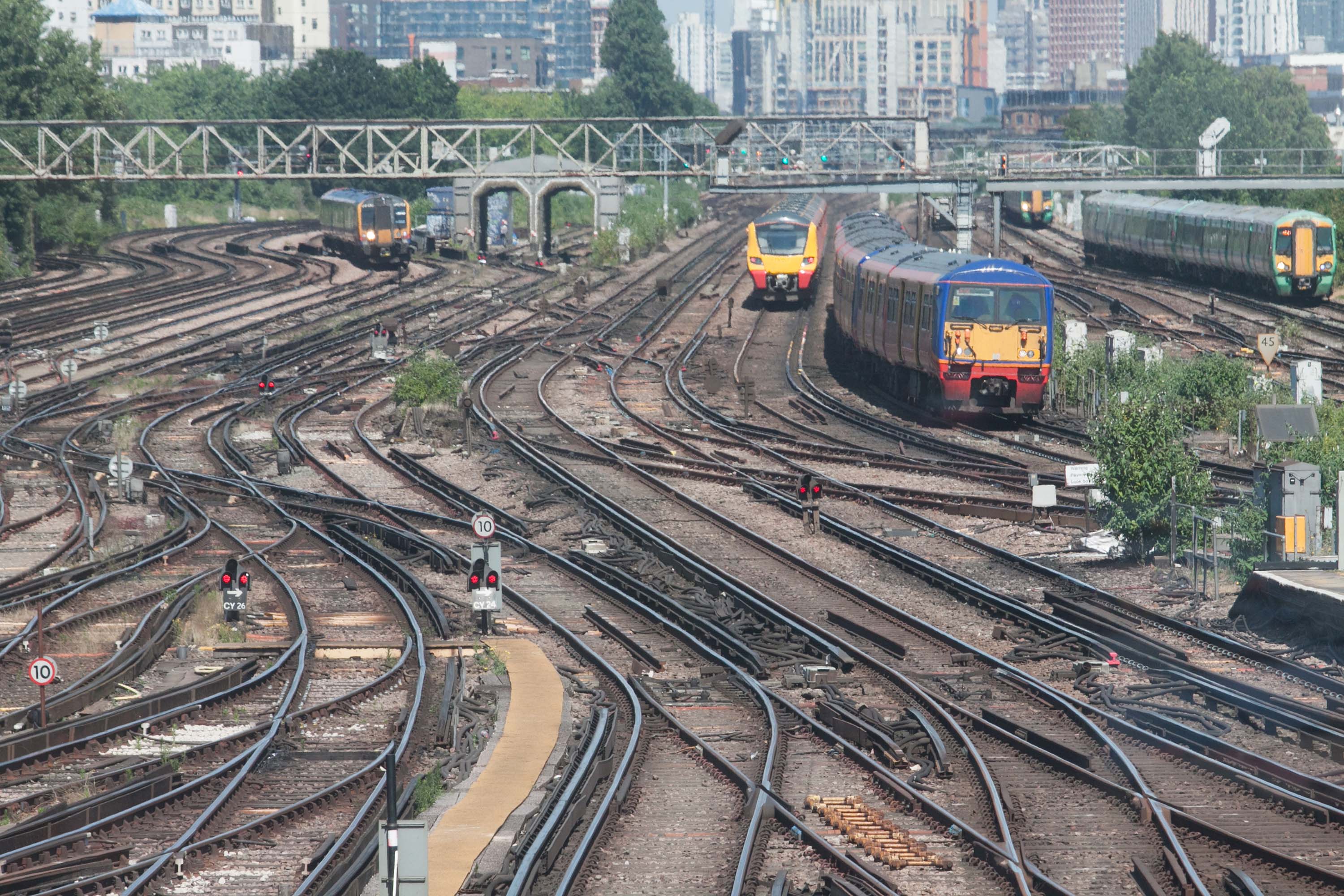A photo of London railways taken during the last heat wave in June.