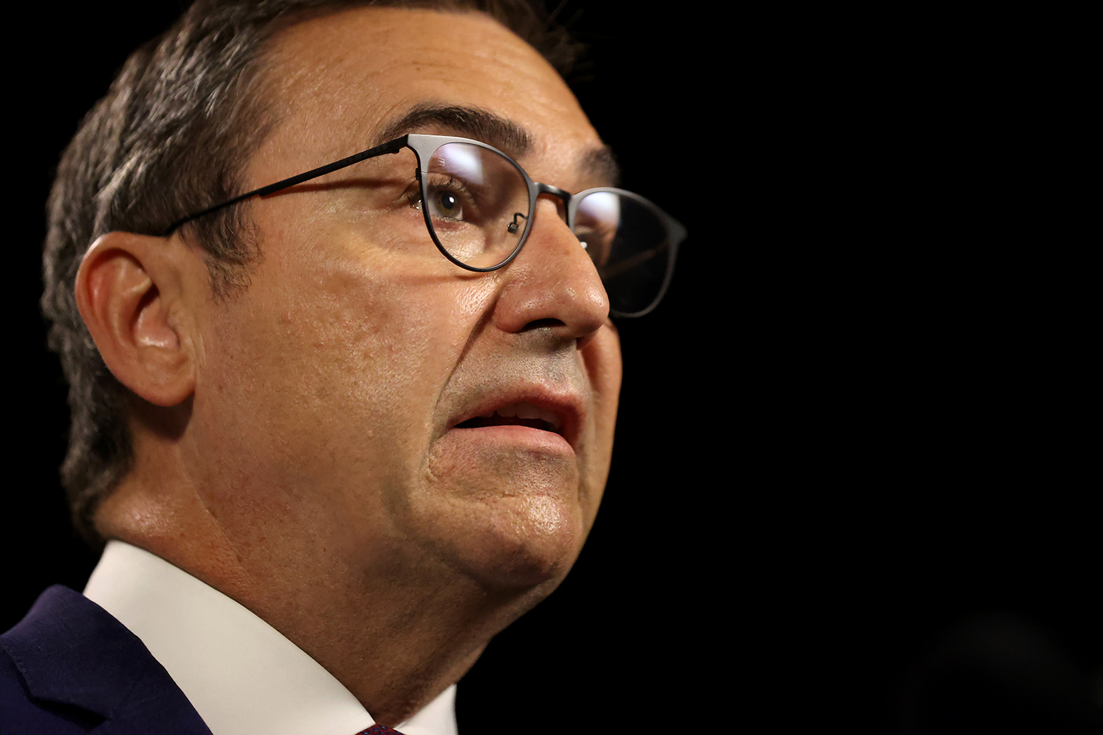 South Australian Premier Steven Marshall announces restrictions are being eased in the state at a news conference on Friday, November 20 in Adelaide. 