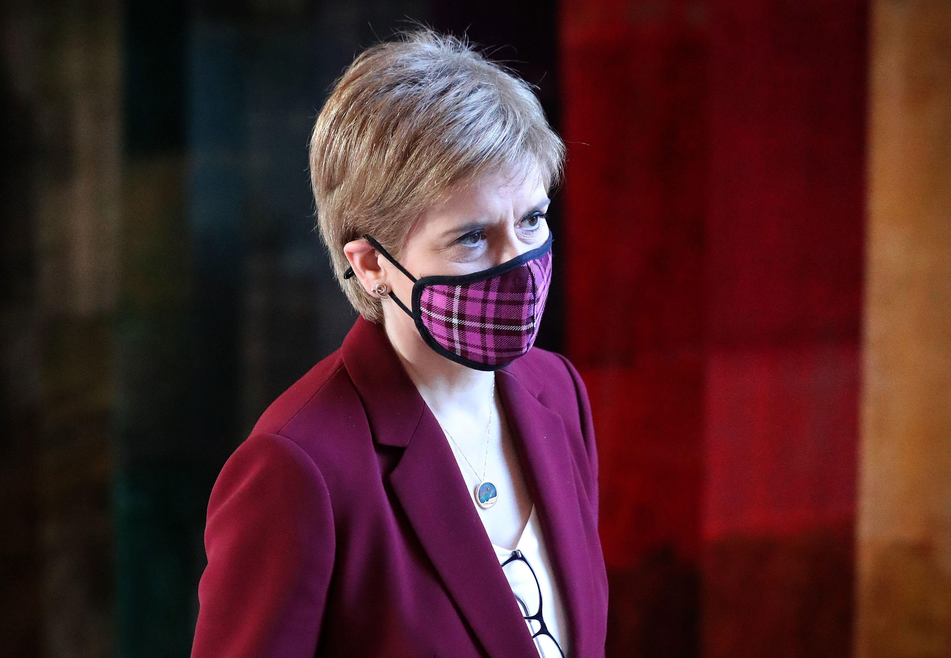 Scotland's First Minister Nicola Sturgeon arrives at the Parliament building in Edinburgh, Scotland, on December 15.