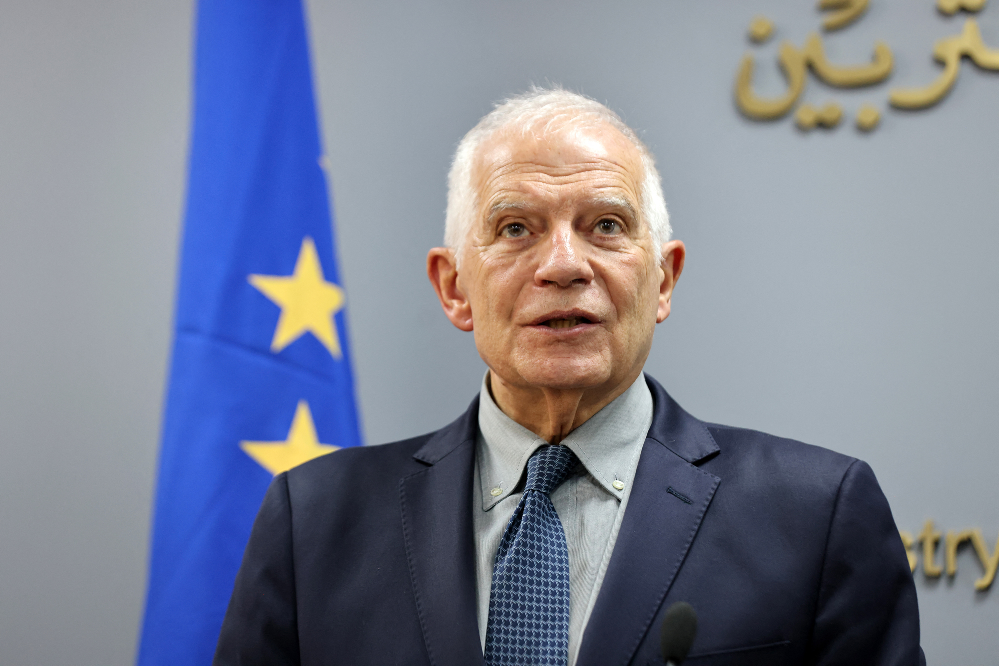 Josep Borrell, High Representative of the European Union for Foreign Affairs and Security Policy, speaks at a joint press conference with Lebanon's foreign minister following their meeting in Beirut, Lebanon, on January 6.