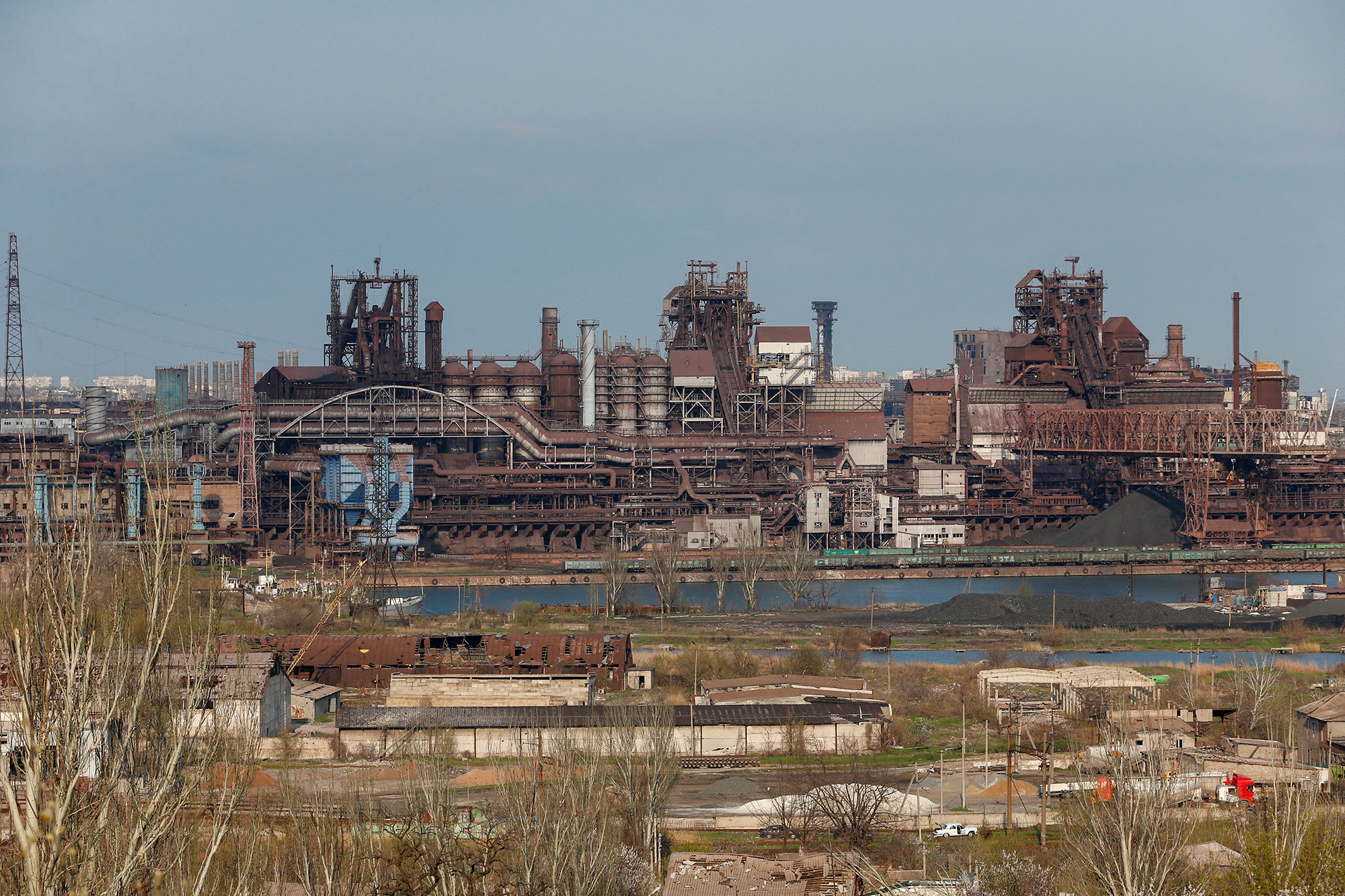 Azovstal Iron and Steel Works in the southern port city of Mariupol, Ukraine, on April 22.