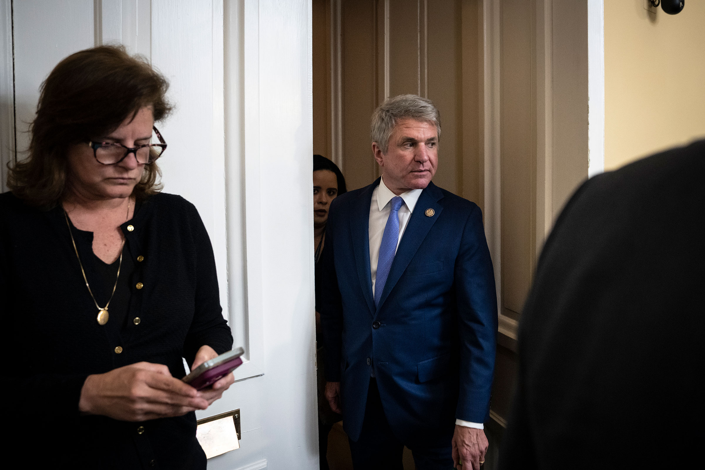 Rep. Michael McCaul arrives for a House Rules Committee on May 9, in Washington, DC. 