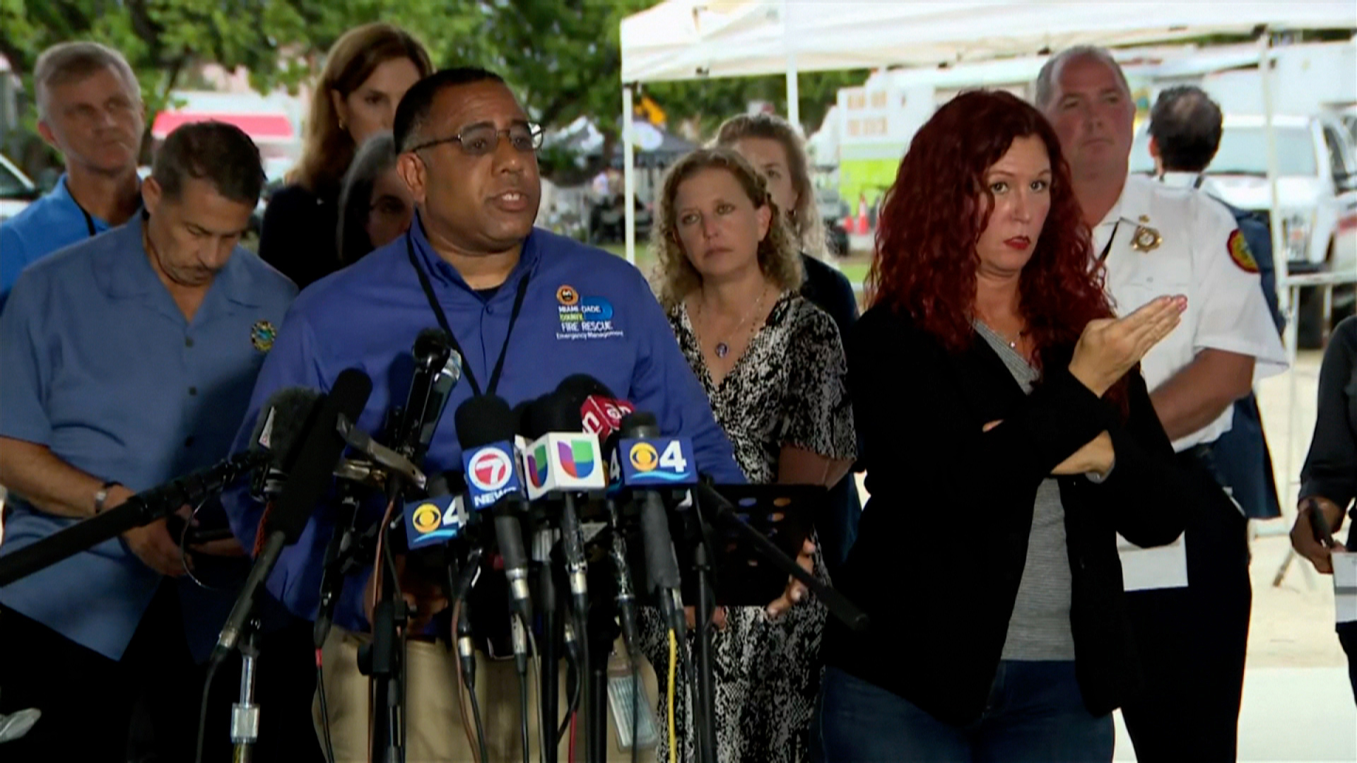 Charles Cirillo speaks at a news conference on Thursday, in Surfside, Florida.