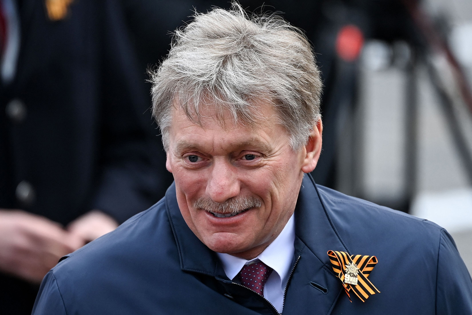 Kremlin spokesman Dmitry Peskov attends the Victory Day military parade at Red Square in central Moscow, Russia on May 9.