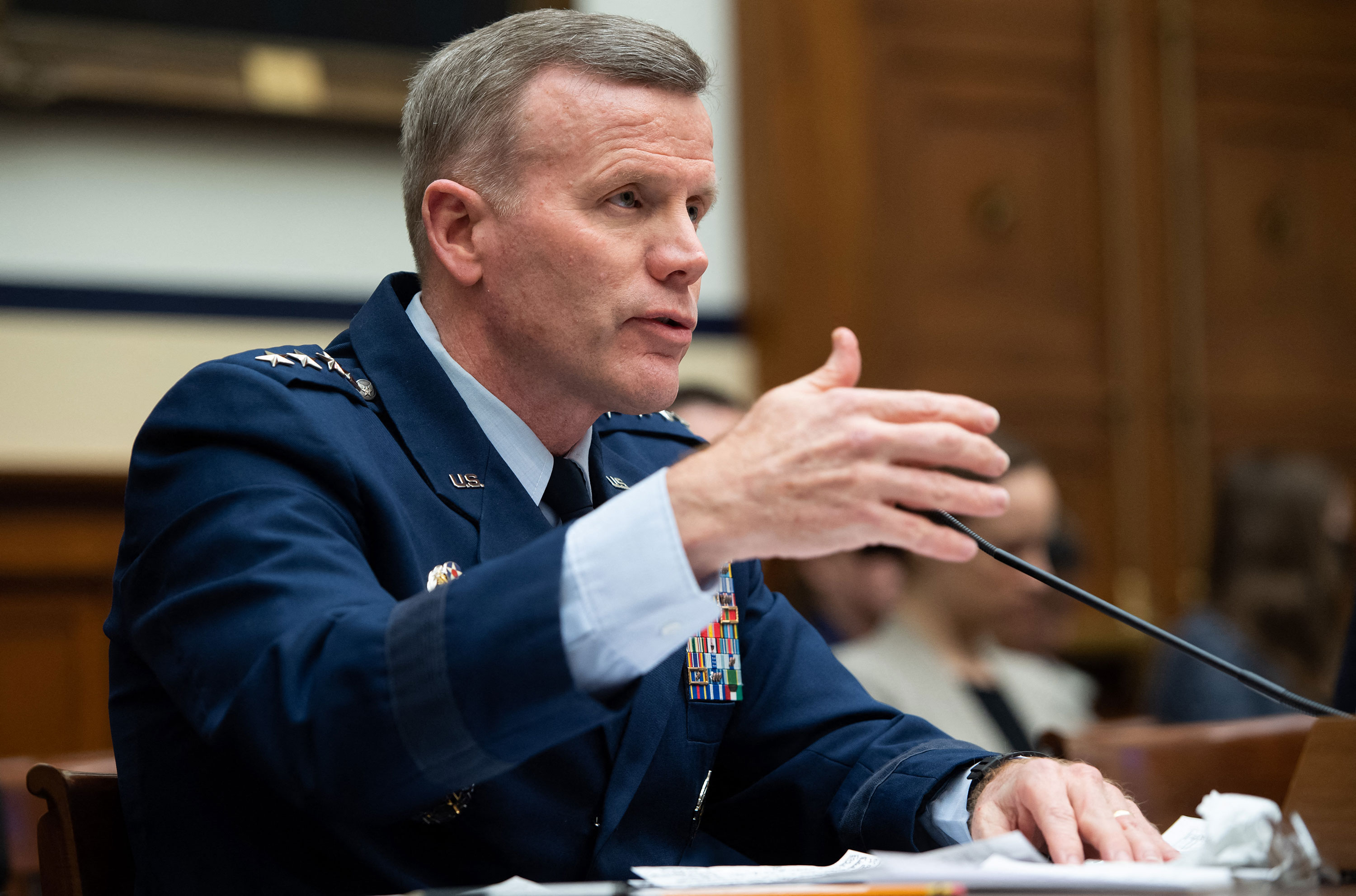 Gen. Tod Wolters testifies during a US House Armed Service Committee hearing on Capitol Hill on Wednesday.