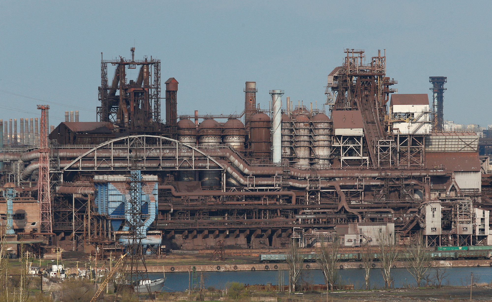 Azovstal Iron and Steel Works in the southern port city of Mariupol, Ukraine, on April 22.
