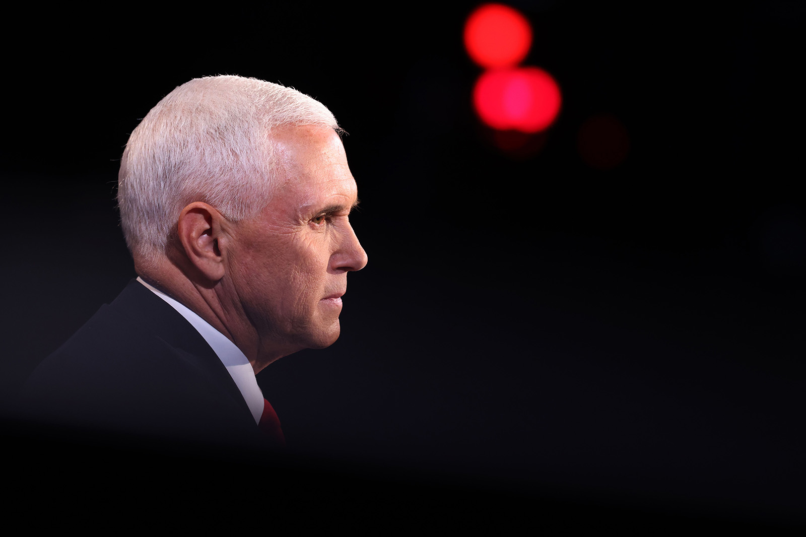 Vice President Mike Pence speaks during the vice presidential debate in Salt Lake City on Wednesday. 