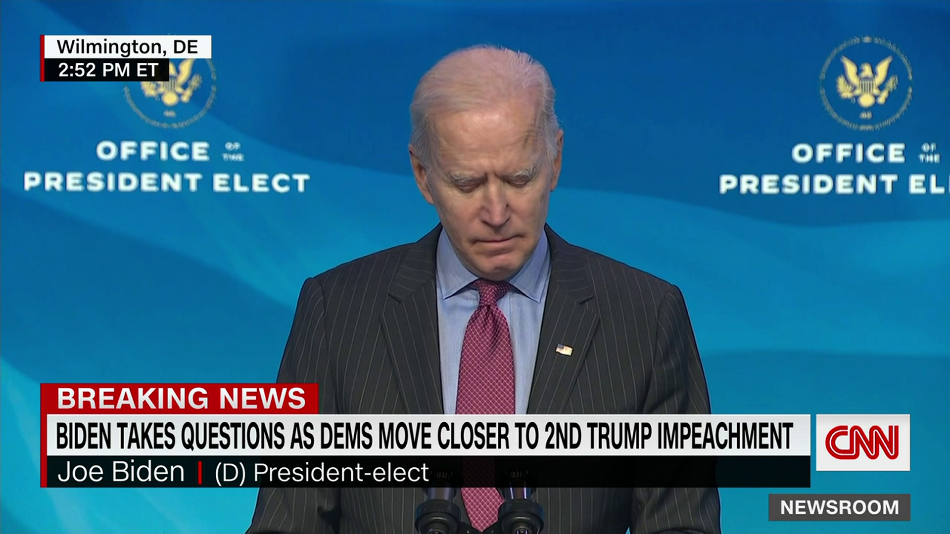 Biden declines to weigh in on impeachment and says it's up to Congress ...