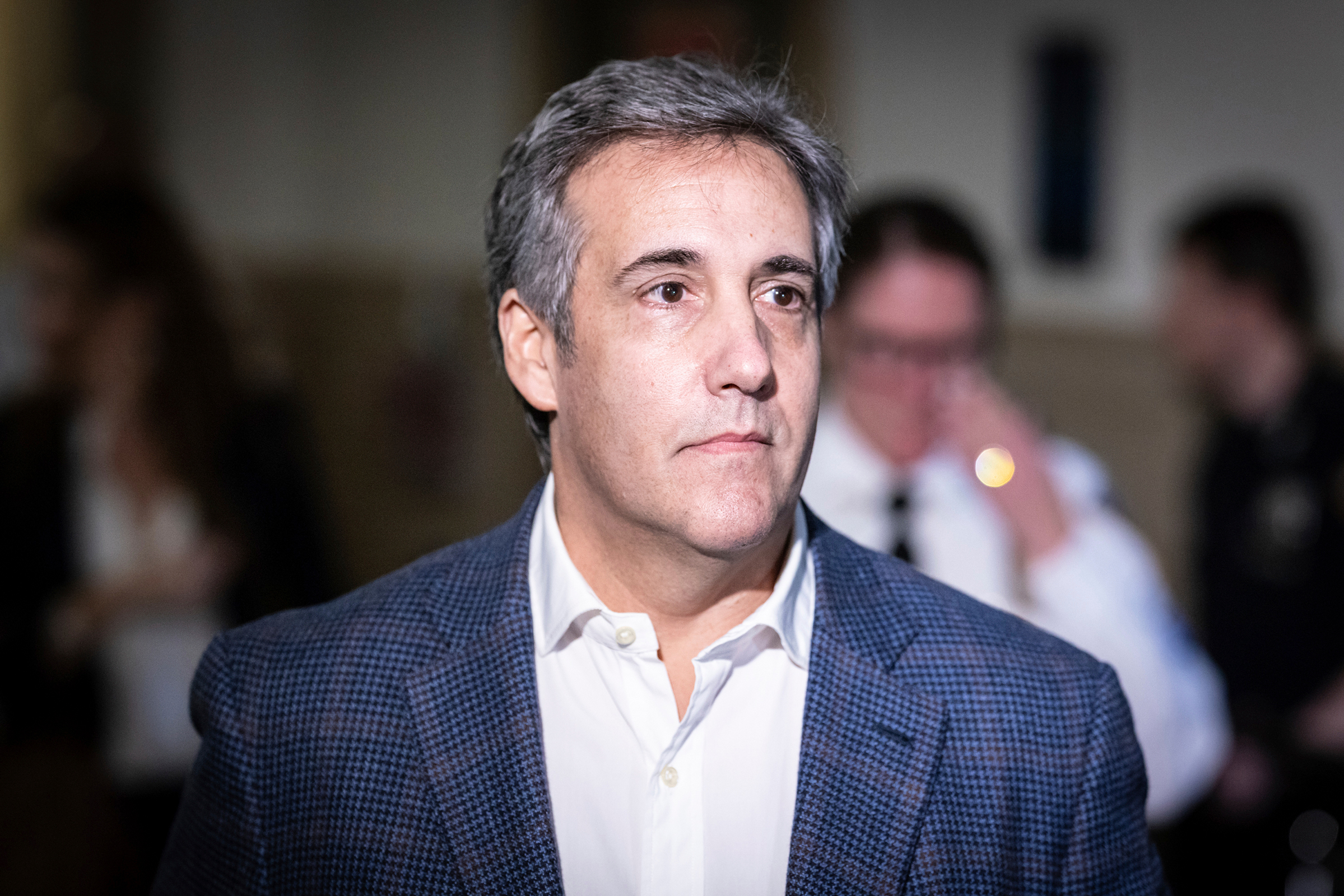 In this October 2023 photo, Michael Cohen leaves for a break during the civil business fraud trial of former President Donald Trump at New York Supreme Court in New York.