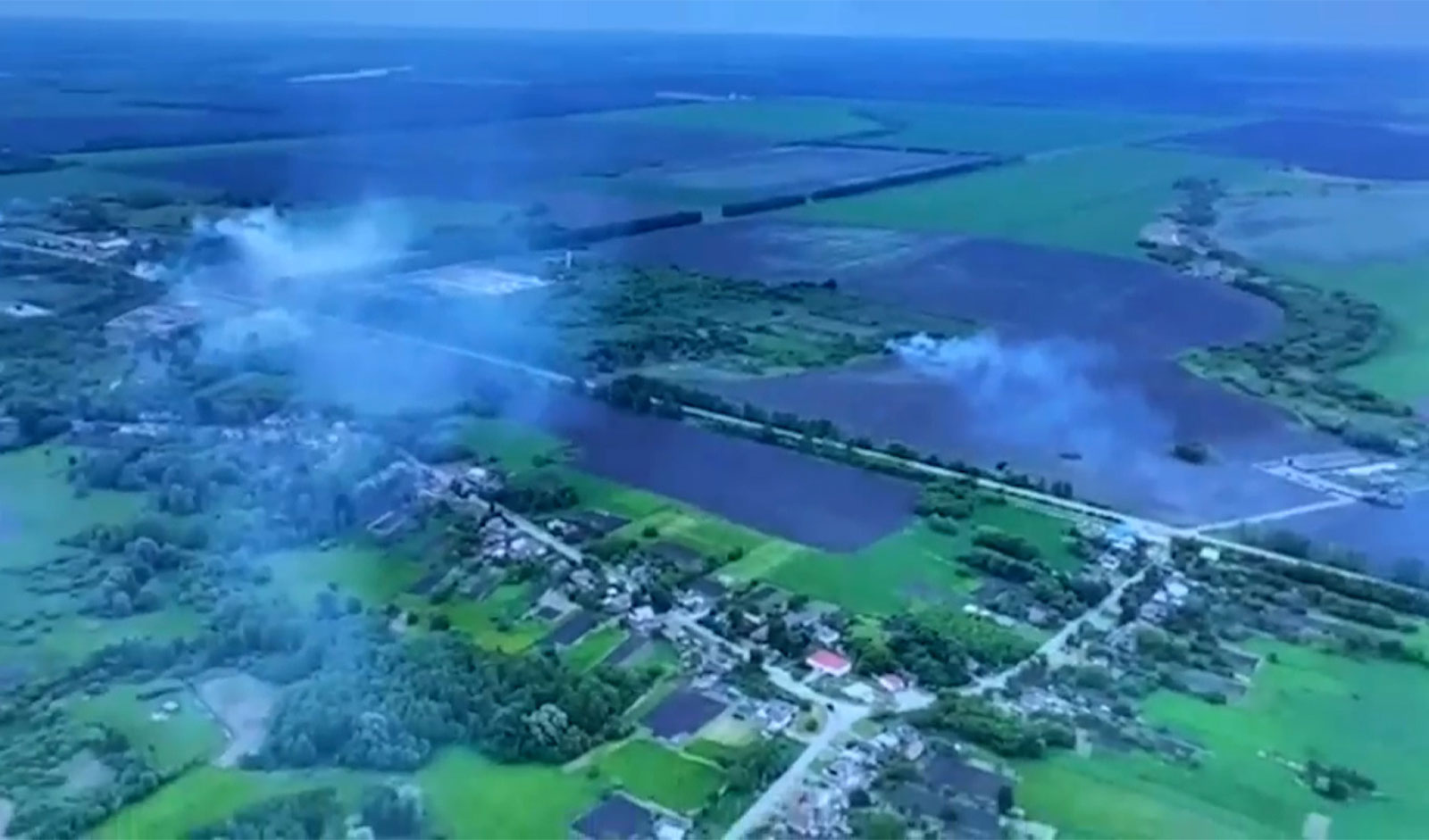 This video geolocated by CNN appears to show smoke rising over Russia's Belgorod region. 