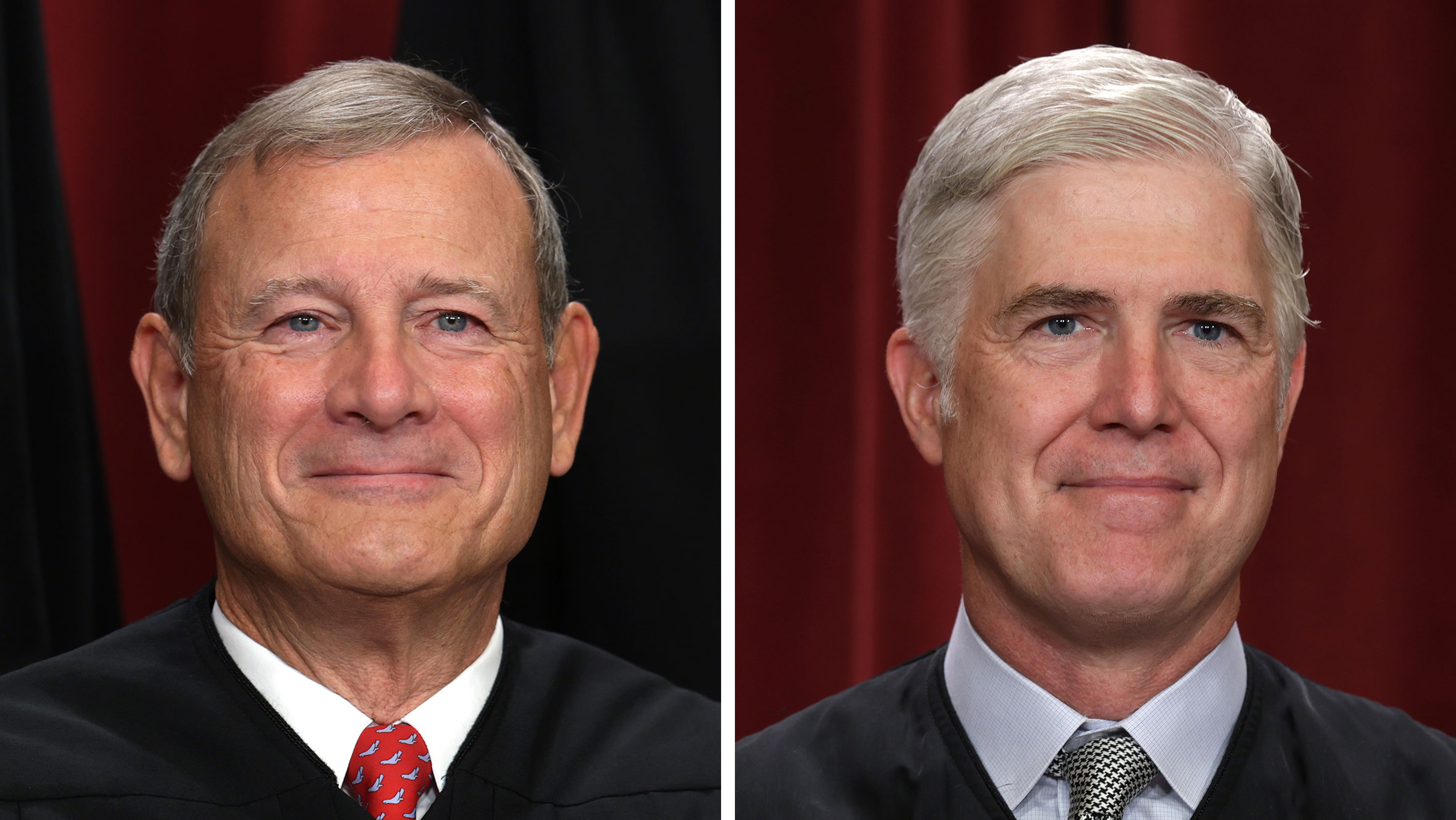 Chief Justice John Roberts and Justice Neil Gorsuch.
