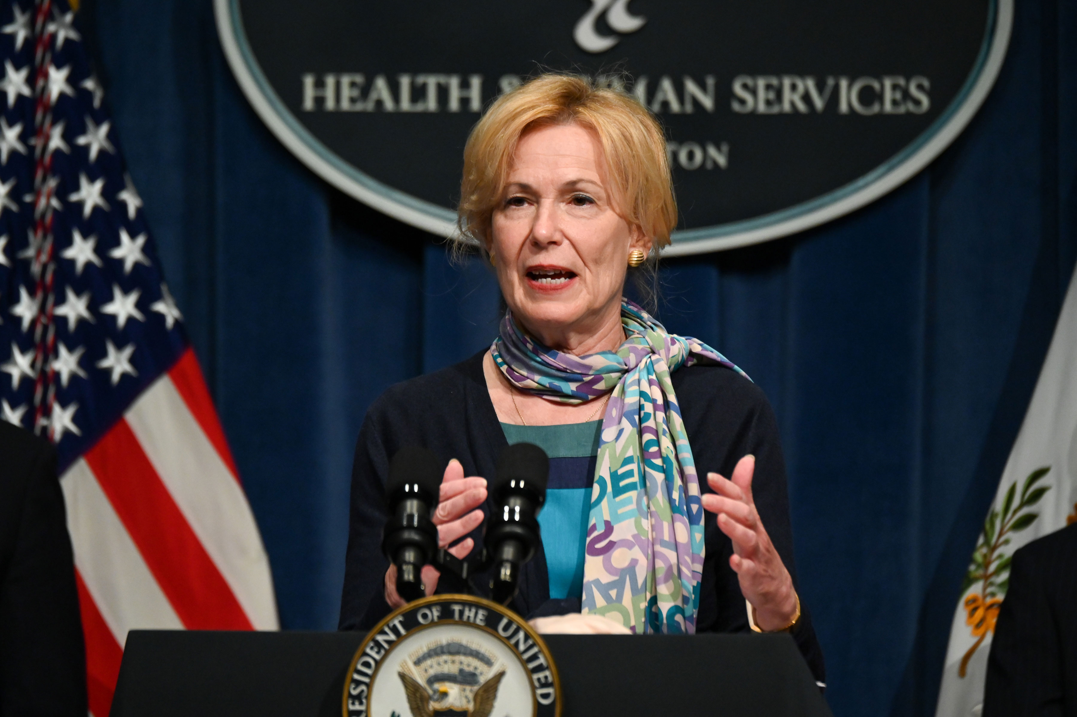 Dr. Deborah Birx speaks during a coronavirus briefing at the Department of Health and Human Services on June 26.