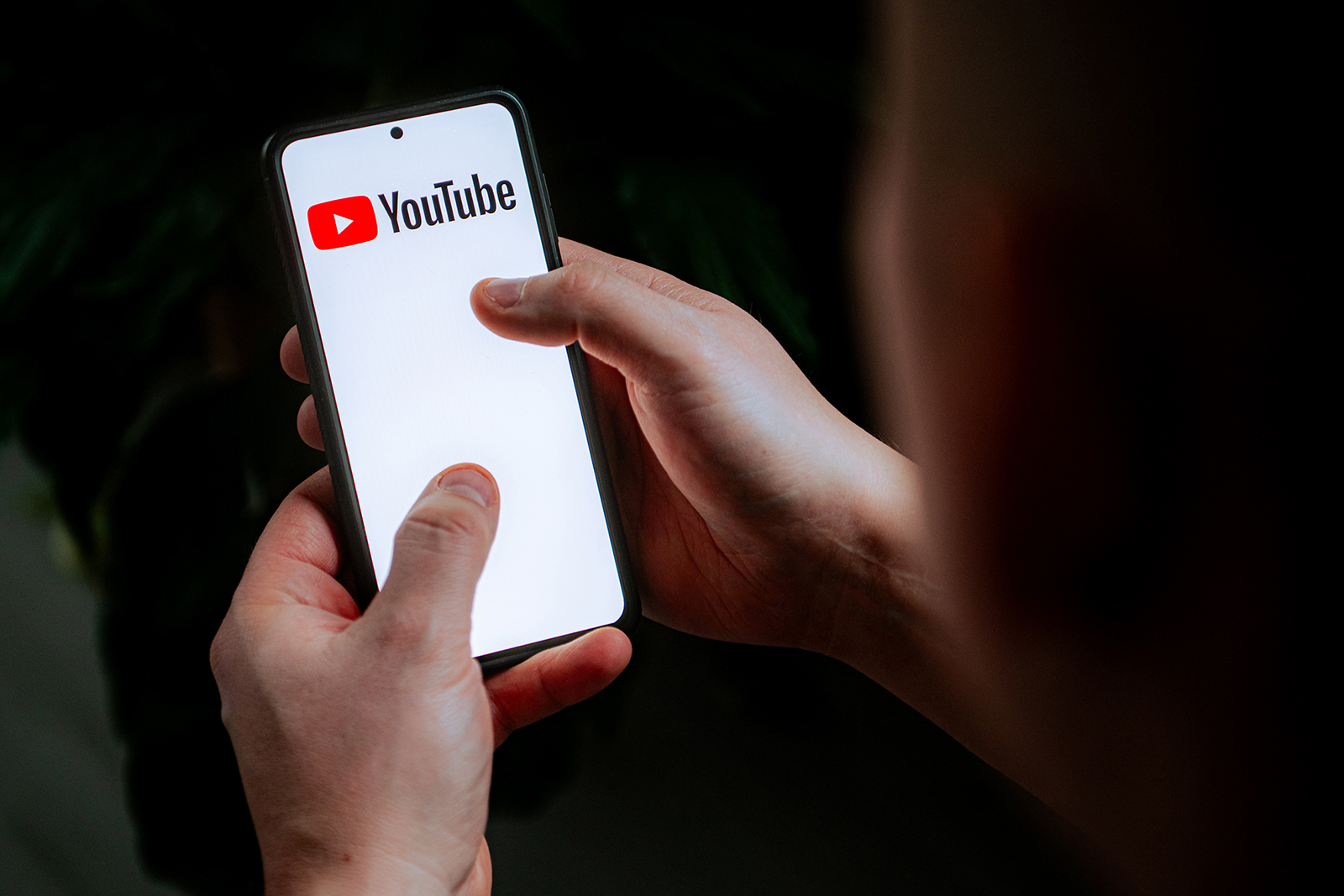 In this photo illustration, a YouTube logo is seen displayed on a smartphone.
