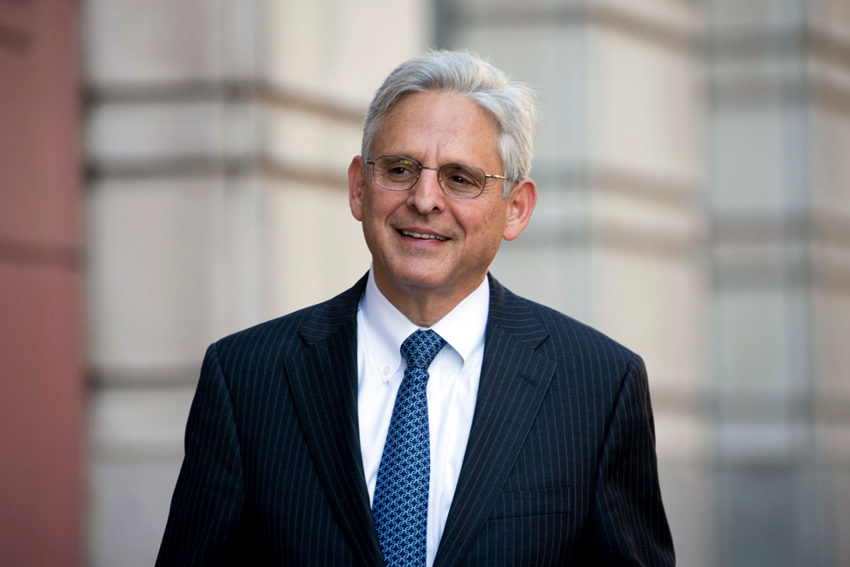 Merrick Garland walks into Federal District Court in Washington, DC on November 17, 2017.