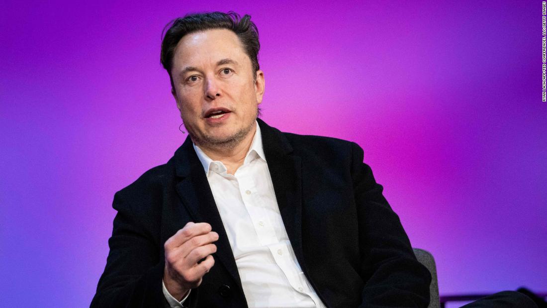 Elon Musk speaking at the "TED2022: A New Era" conference in Vancouver, Canada, on April 14.