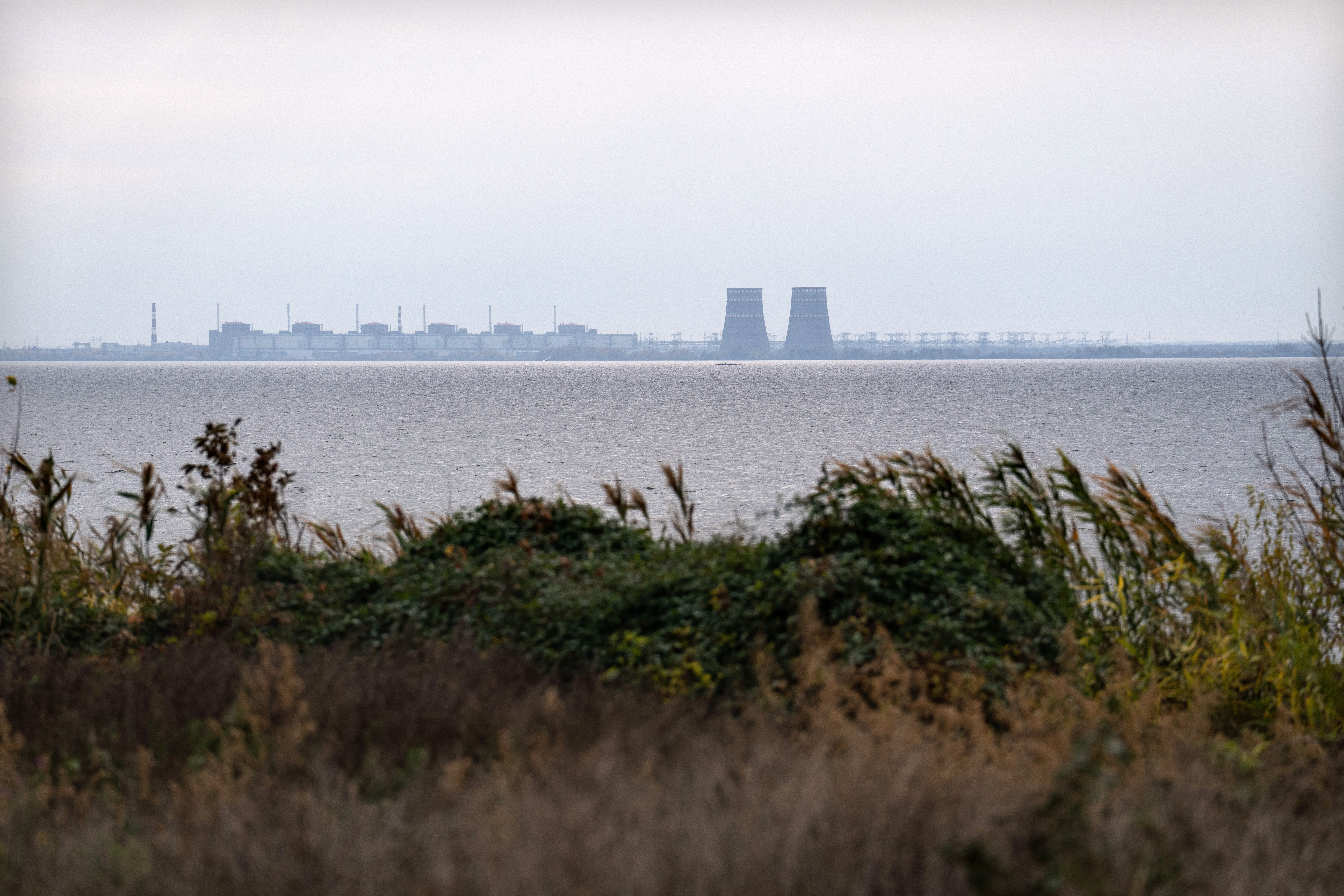 Zaporizhzhia Nuclear Power Plant, Europe's largest nuclear power station, is seen on October 29, in Prydniprovske, Ukraine.
