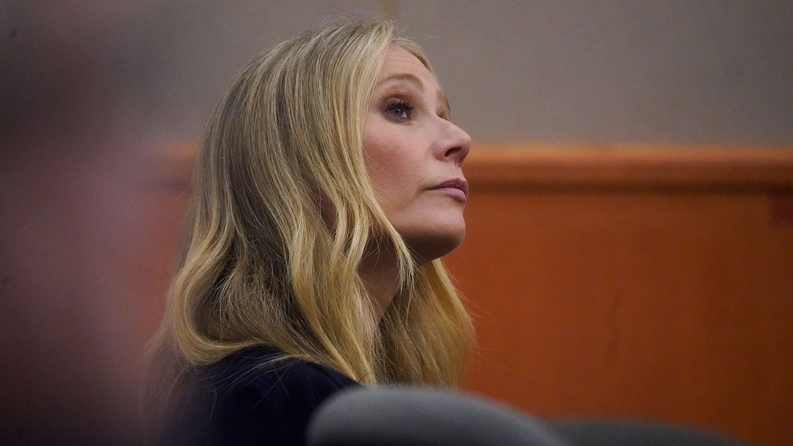 Paltrow sits in court during an objection by her attorney on March 24. 