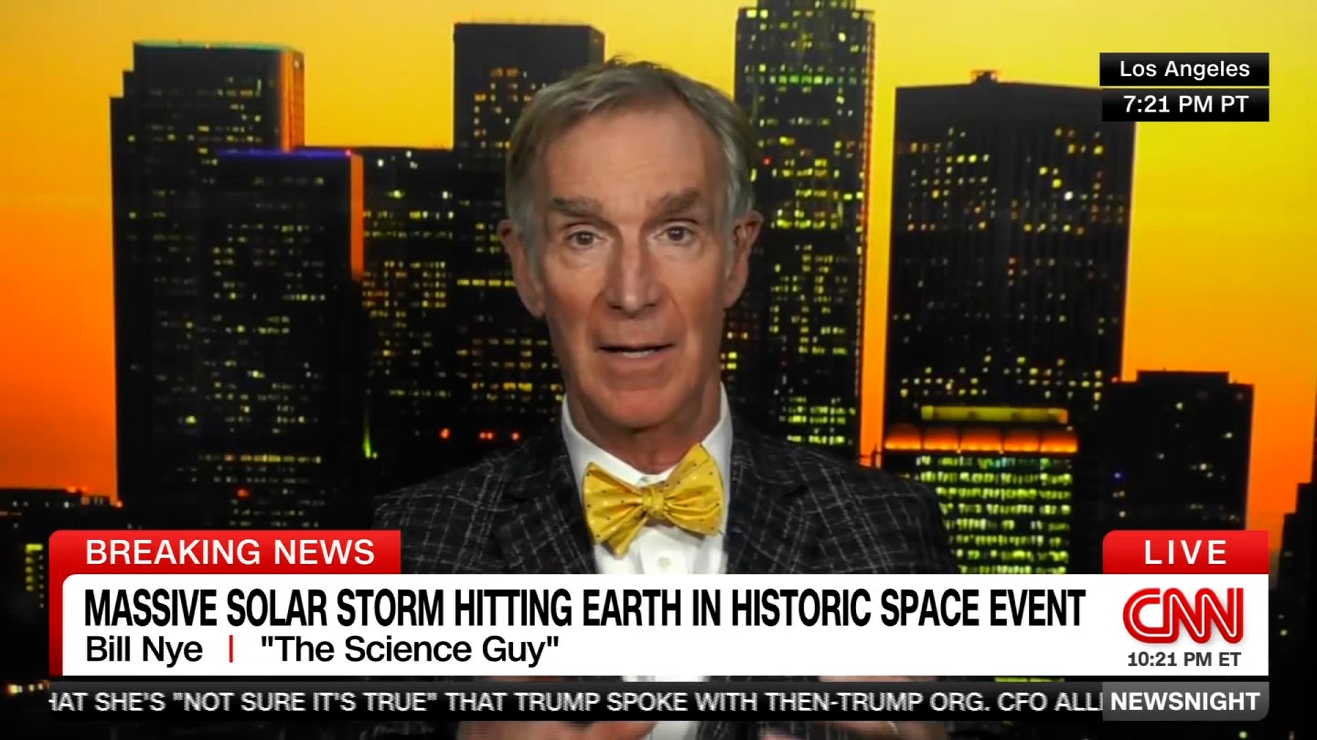Bill Nye the Science Guy speaks to CNN on Friday, May 10.