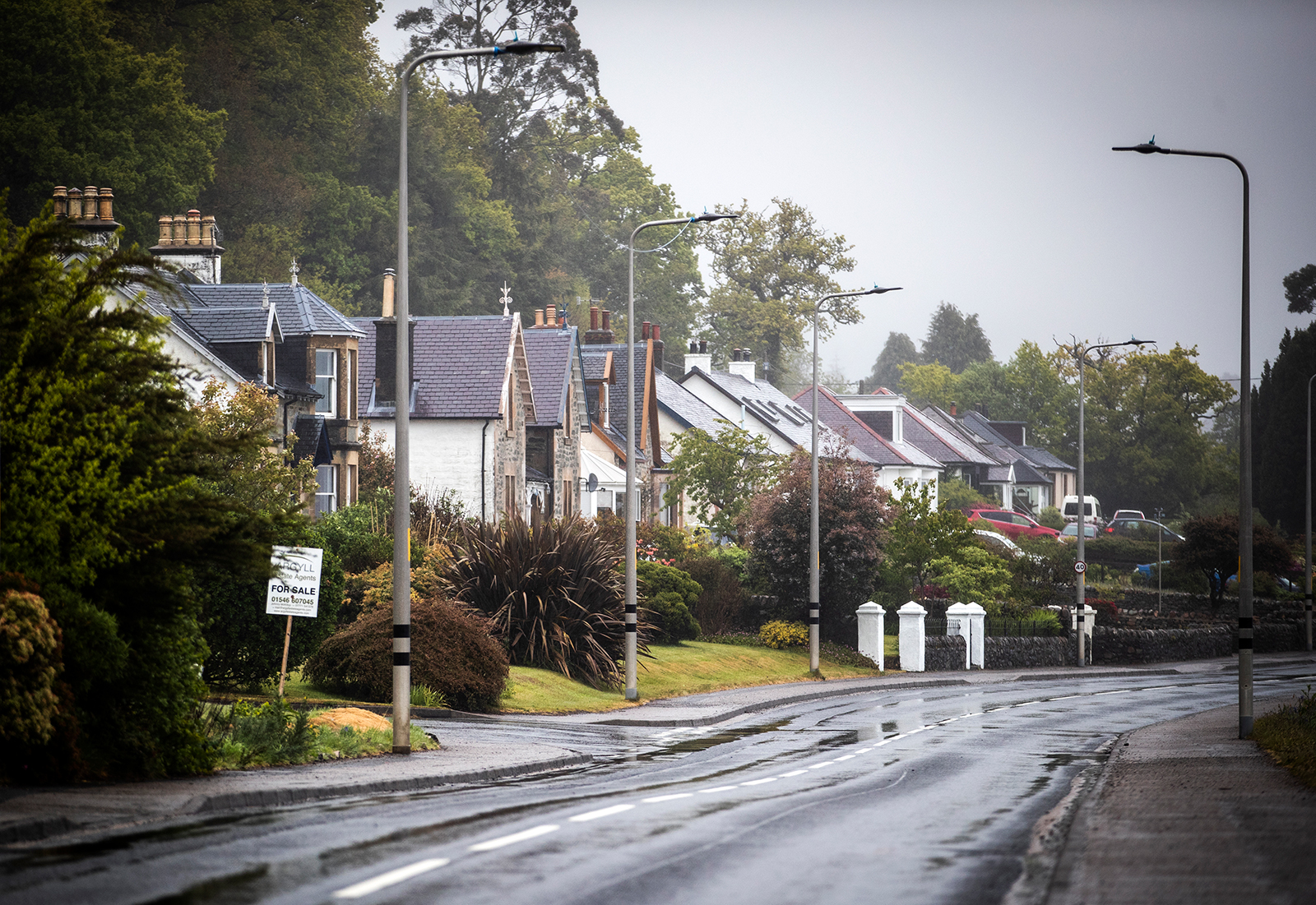 Homes in the village of Minard in Argyll and Bute, Scotland on Monday, May 18.
