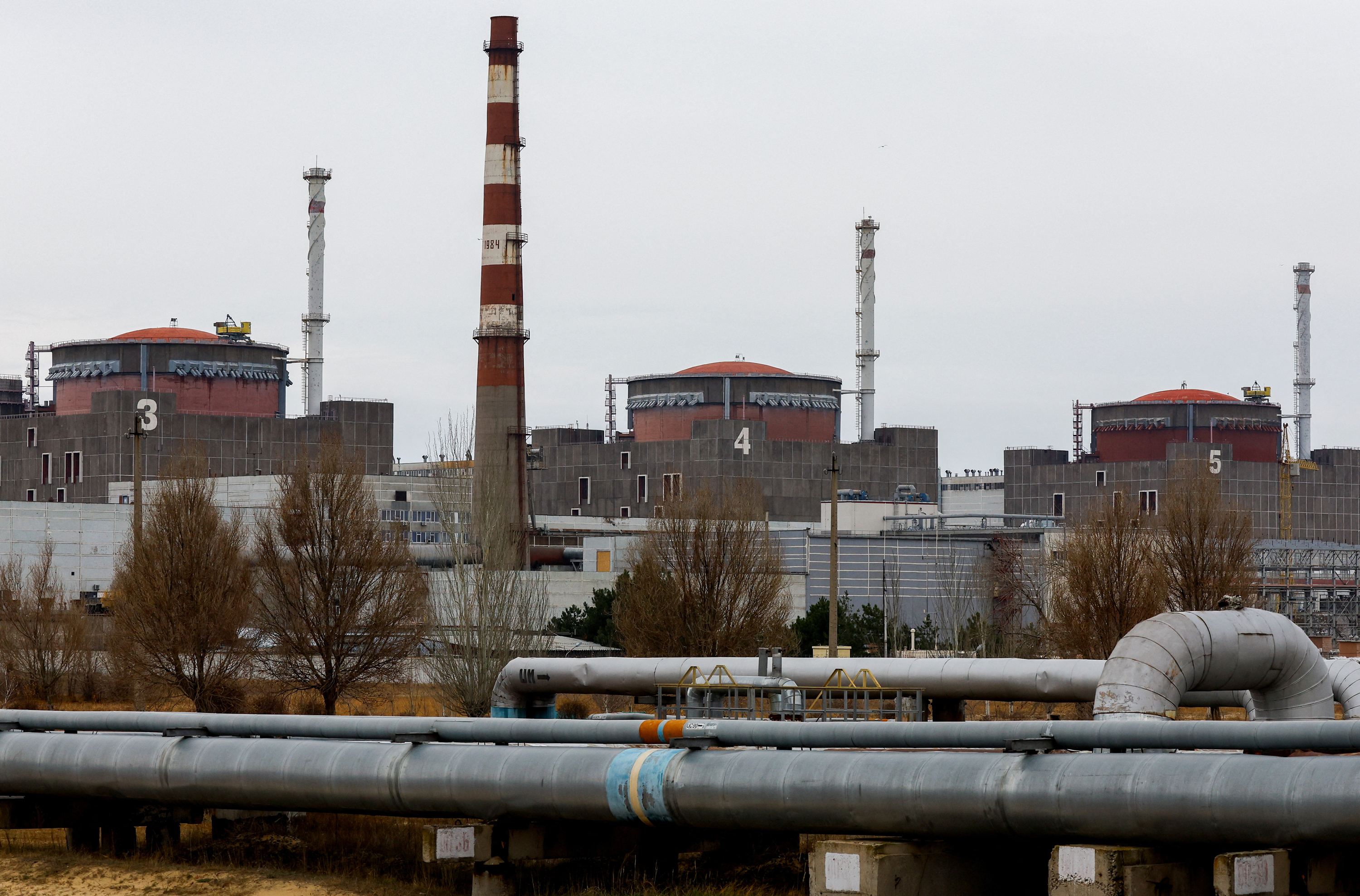 The Zaporizhzhia Nuclear Power Plant outside the city of Enerhodar, on November 24.