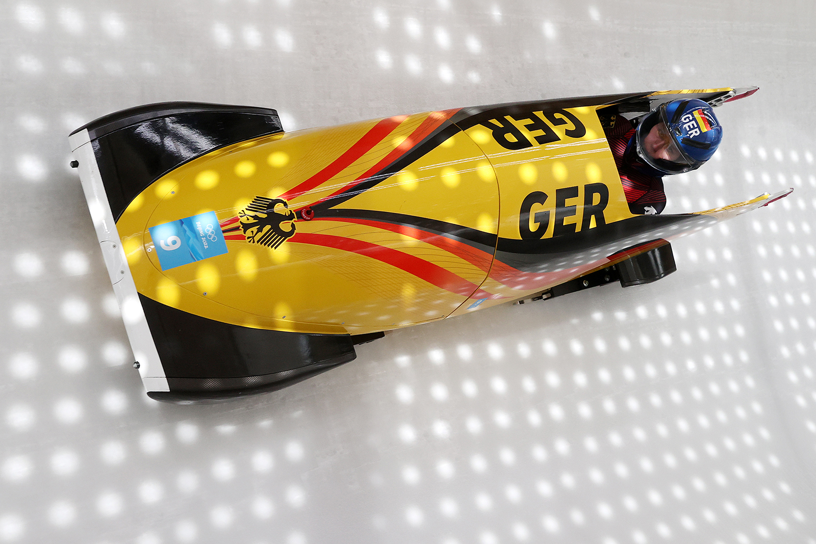 Germany's Laura Nolte slides during the women's monobob bobsleigh heat 3 on Monday.