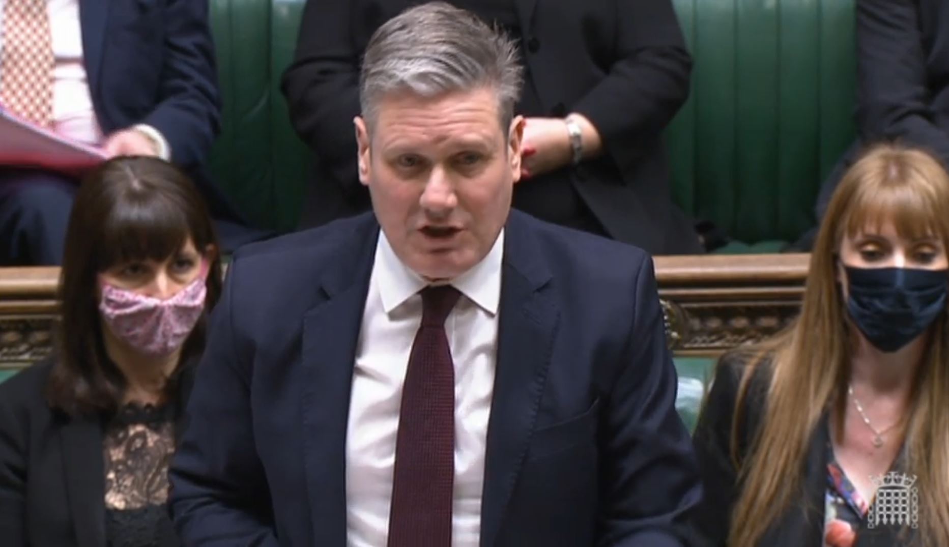 Labour leader Sir Keir Starmer responds to a statement by Prime Minister Boris Johnson to MPs in the House of Commons on the Sue Gray report on January 31.