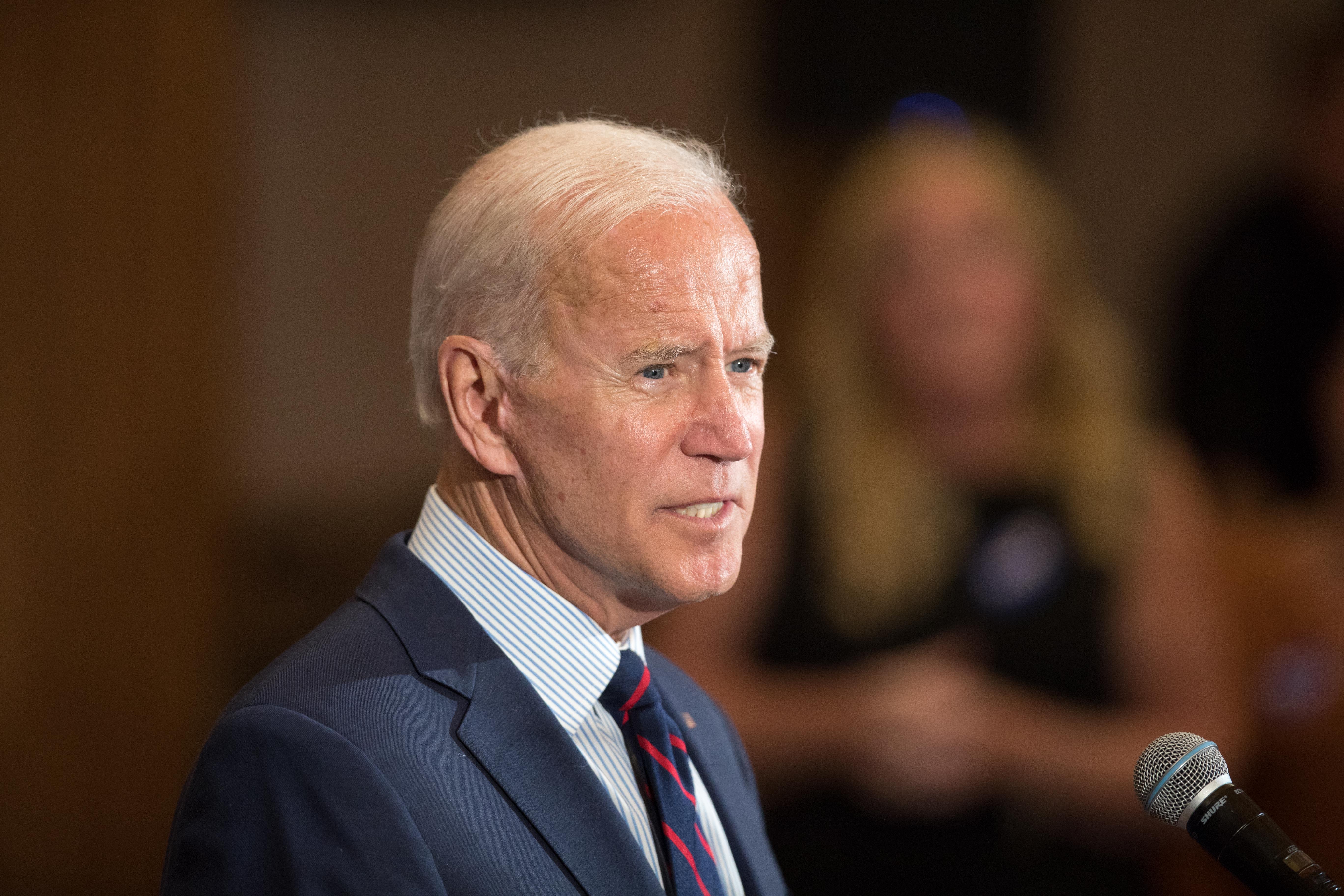 Democratic presidential candidate and former Vice President Joe Biden in Manchester, New Hampshire, on October 9, 2019 in Manchester, New Hampshire.