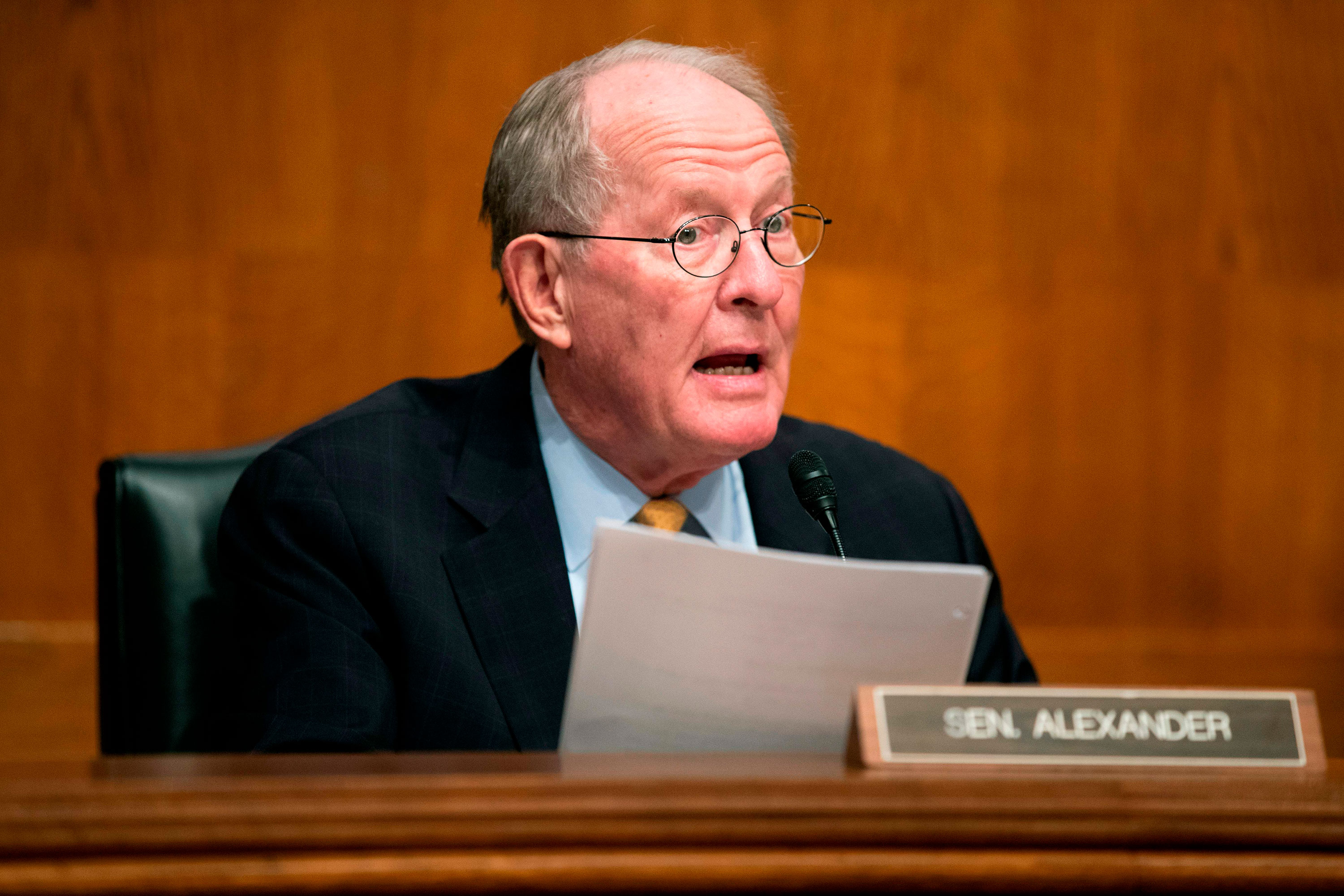 Sen. Lamar Alexander at a hearing on June 23.