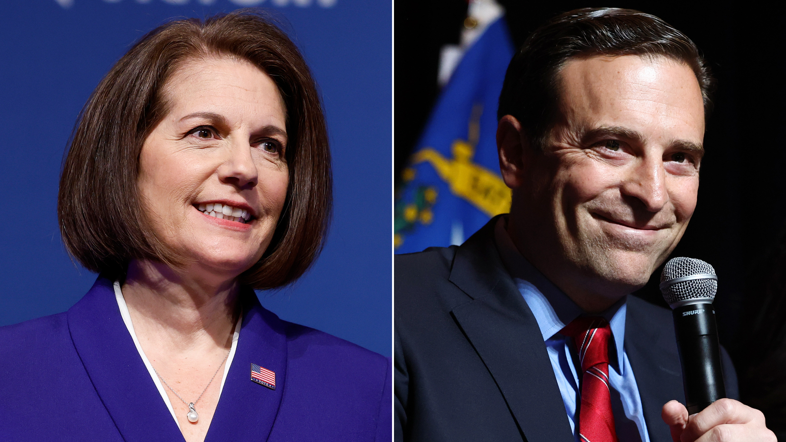 Nevada Senate candidates Catherine Cortez Masto and Adam Laxalt.