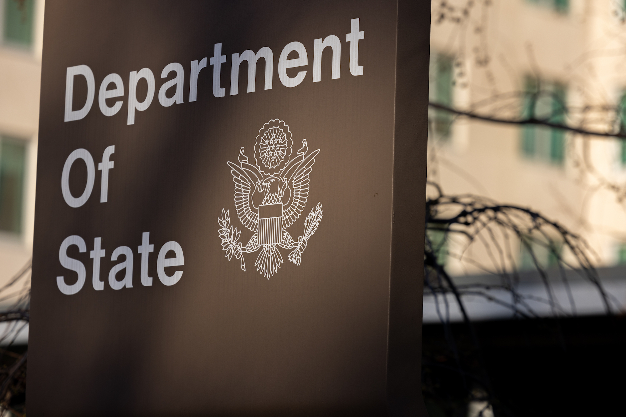 The exterior of the State Department building is seen in March of 2023, in Washington.