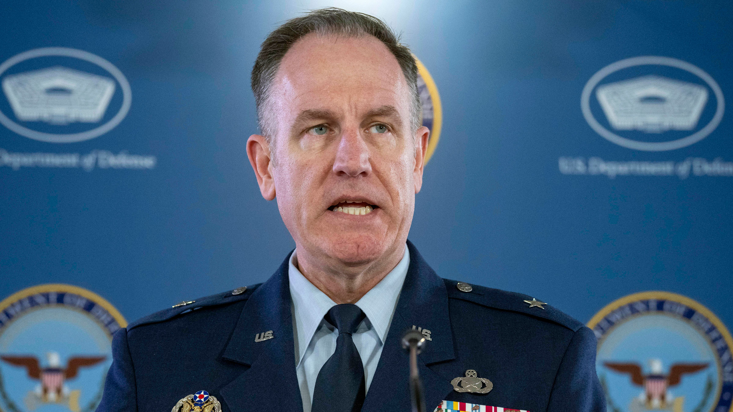 Pentagon spokesman Brig. Gen. Patrick Ryder briefs the media on Thursday.