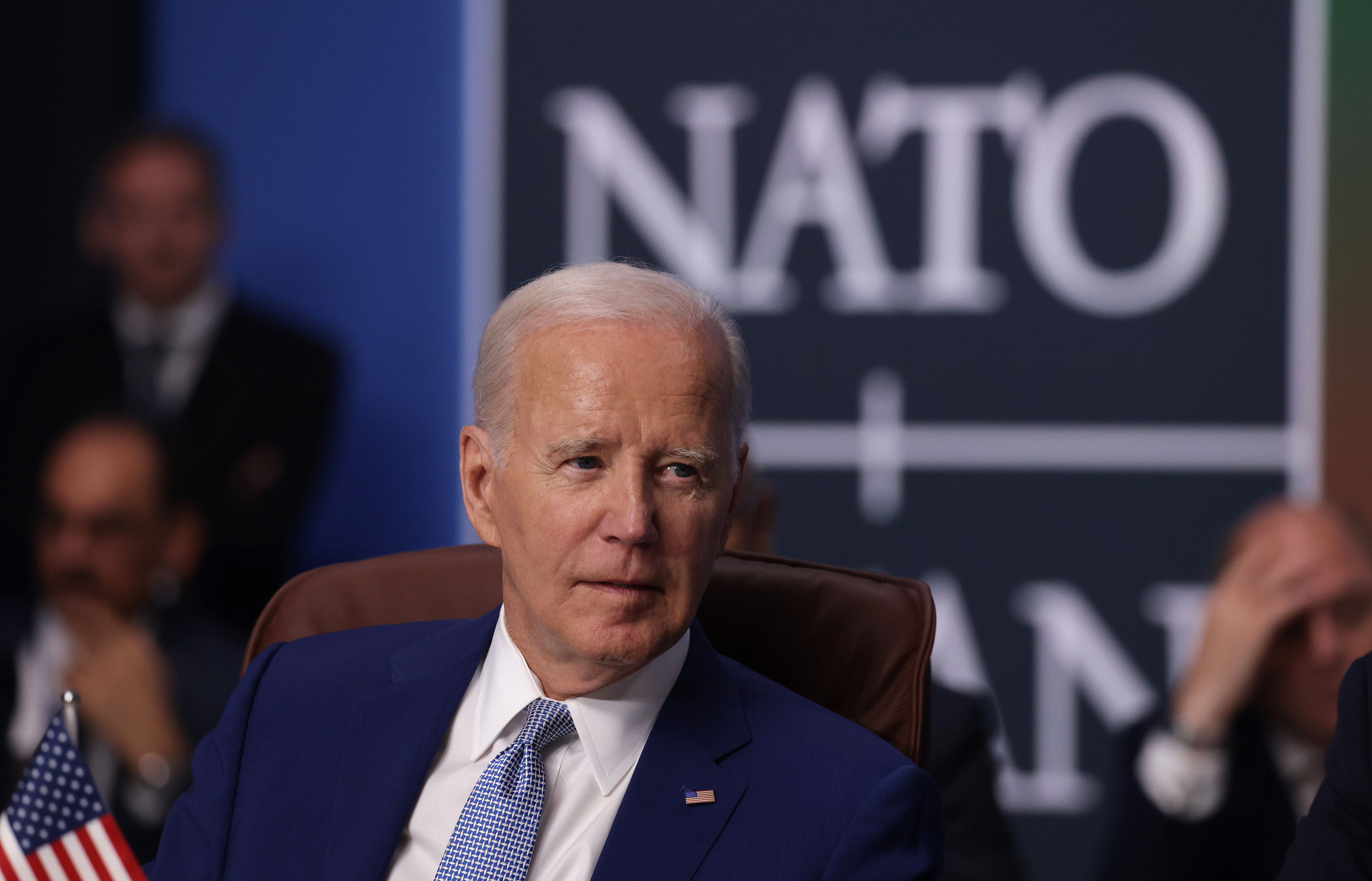 US President Joe Biden attends the 2023 NATO Summit on July 11, in Vilnius, Lithuania.