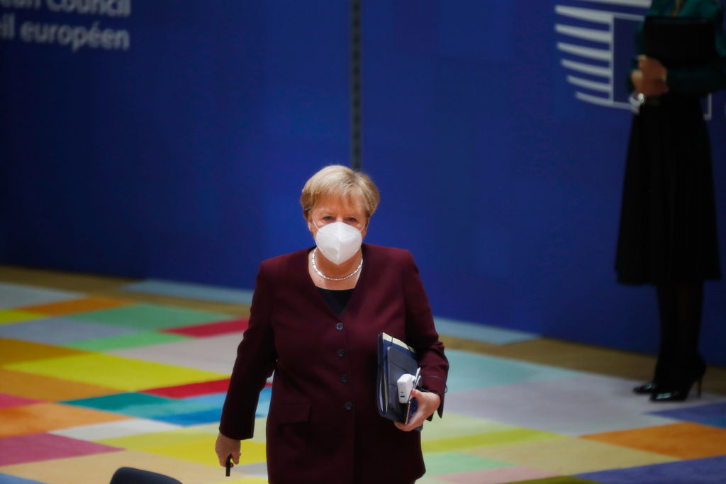 Angela Merkel attends an EU summit in Brussels earlier this week.