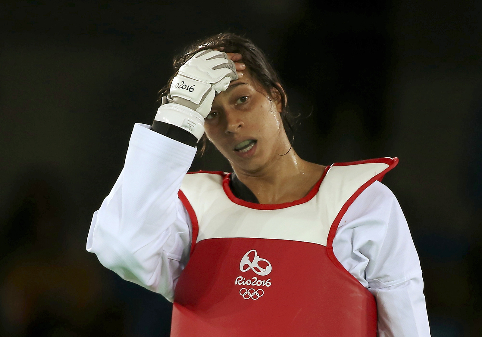 Reshmie Oogink during the Olympic's Taekwondo - Quarterfinal - Women's +67kg in Rio de Janeiro, Brazil on Aug. 20, 2016.