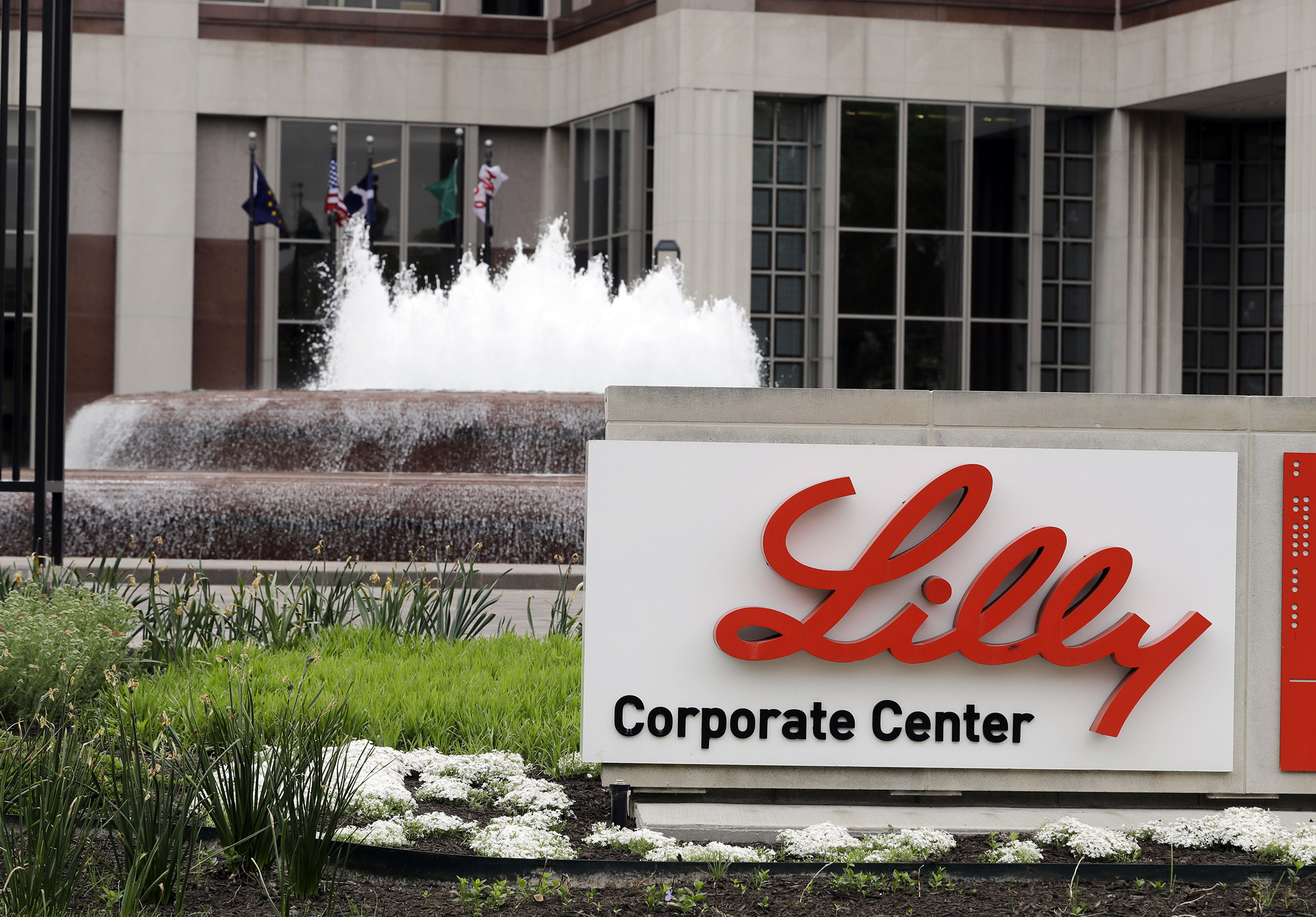 The Eli Lilly and Co corporate headquarters in Indianapolis, Indiana, on April 26, 2017.