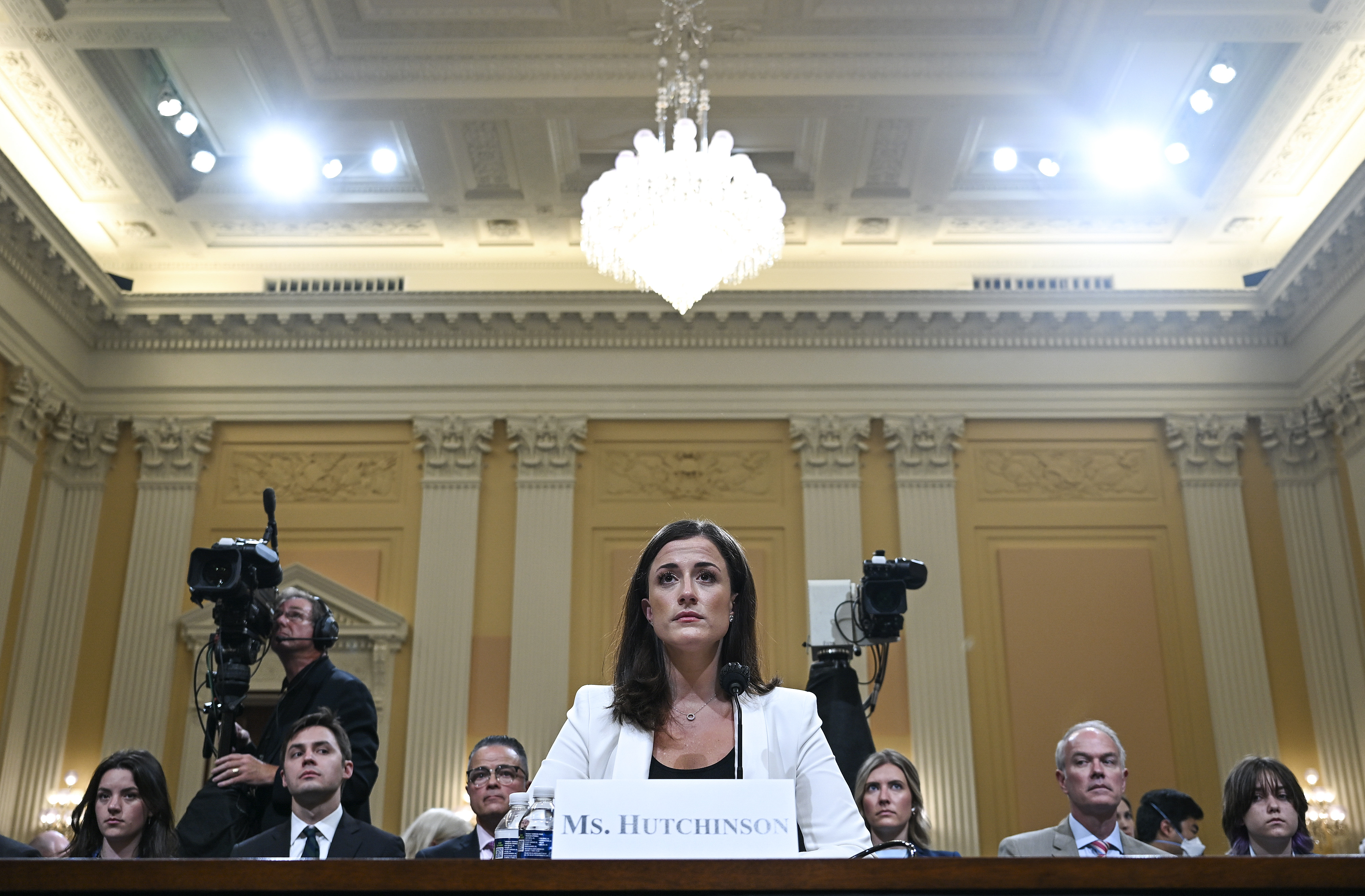 Cassidy Hutchinson testifies during the House Select Committee to Investigate the January 6th Attack on the US Capitol, on June 28 in Washington, DC. 