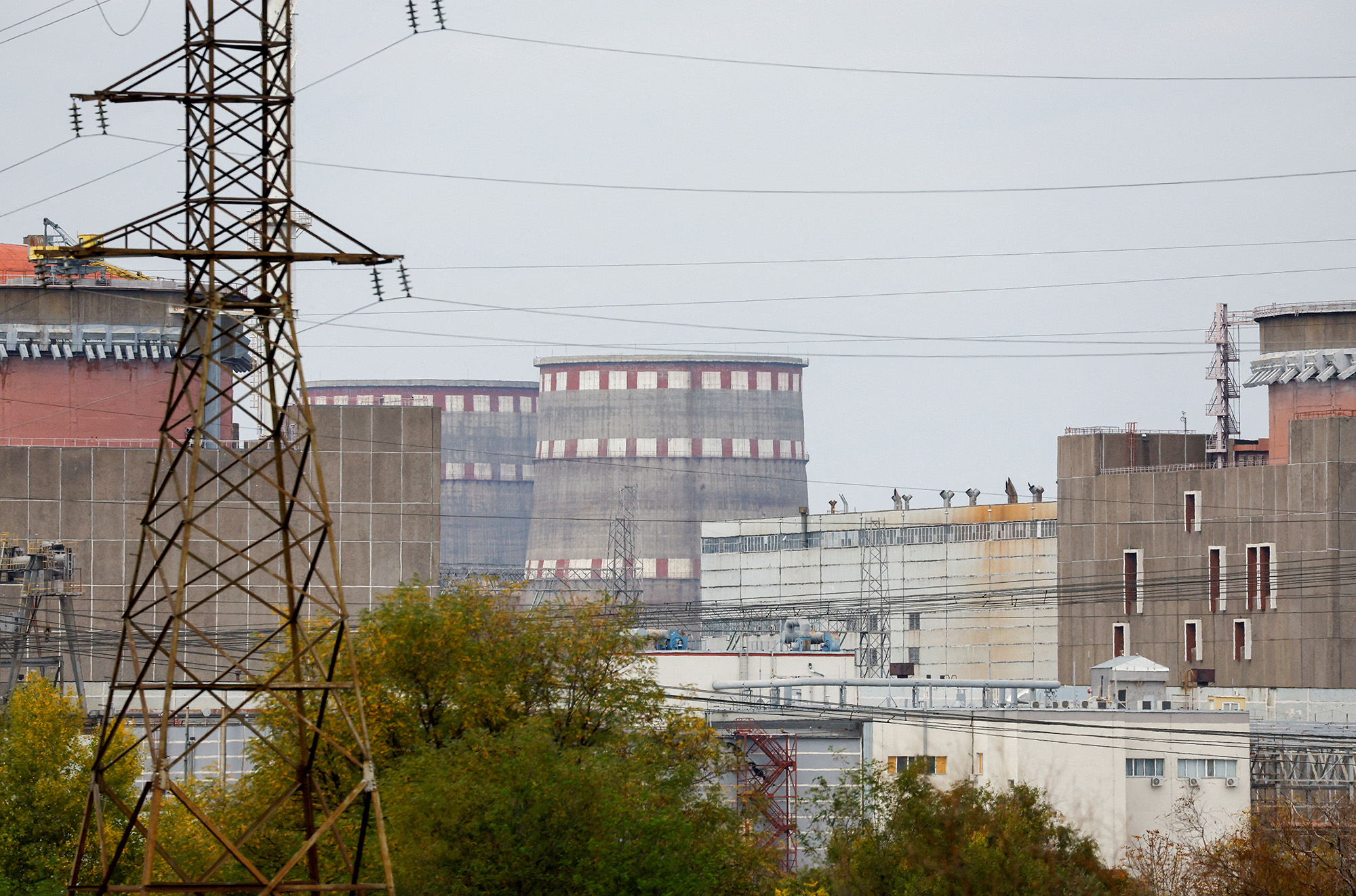 The Zaporizhzhia nuclear power plant outside Enerhodar in the Zaporizhzhia region of Russian-controlled Ukraine, on October 14.