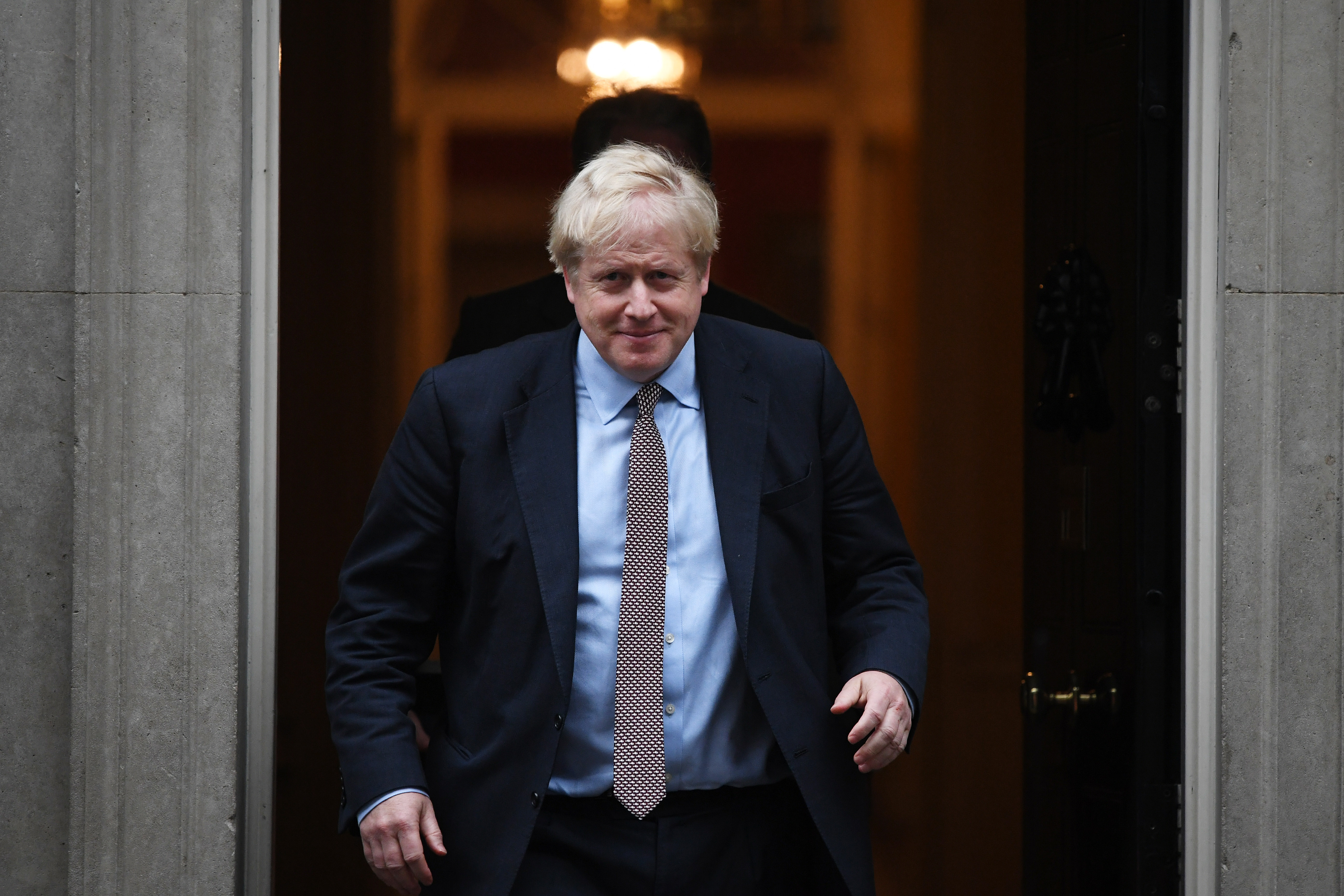 UK Prime Minister Boris Johnson leaves Downing Street on October 24, 2019.