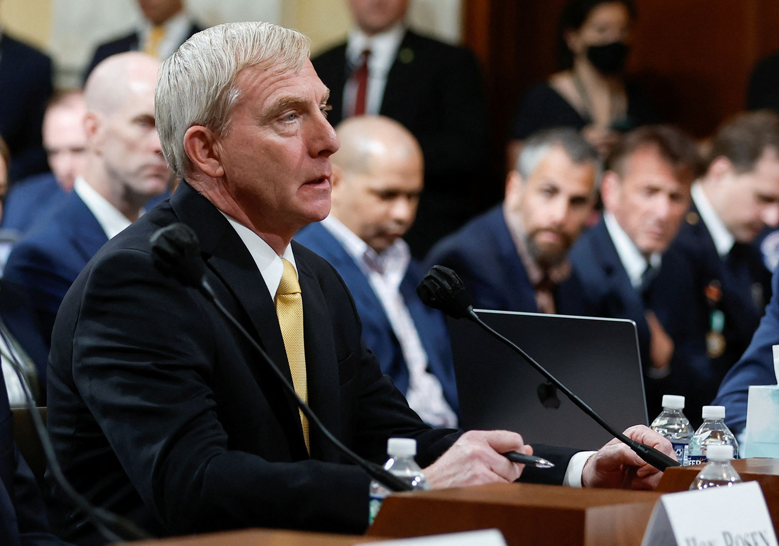 Richard Donoghue, former deputy attorney general, testifies before the House select committee on Thursday.