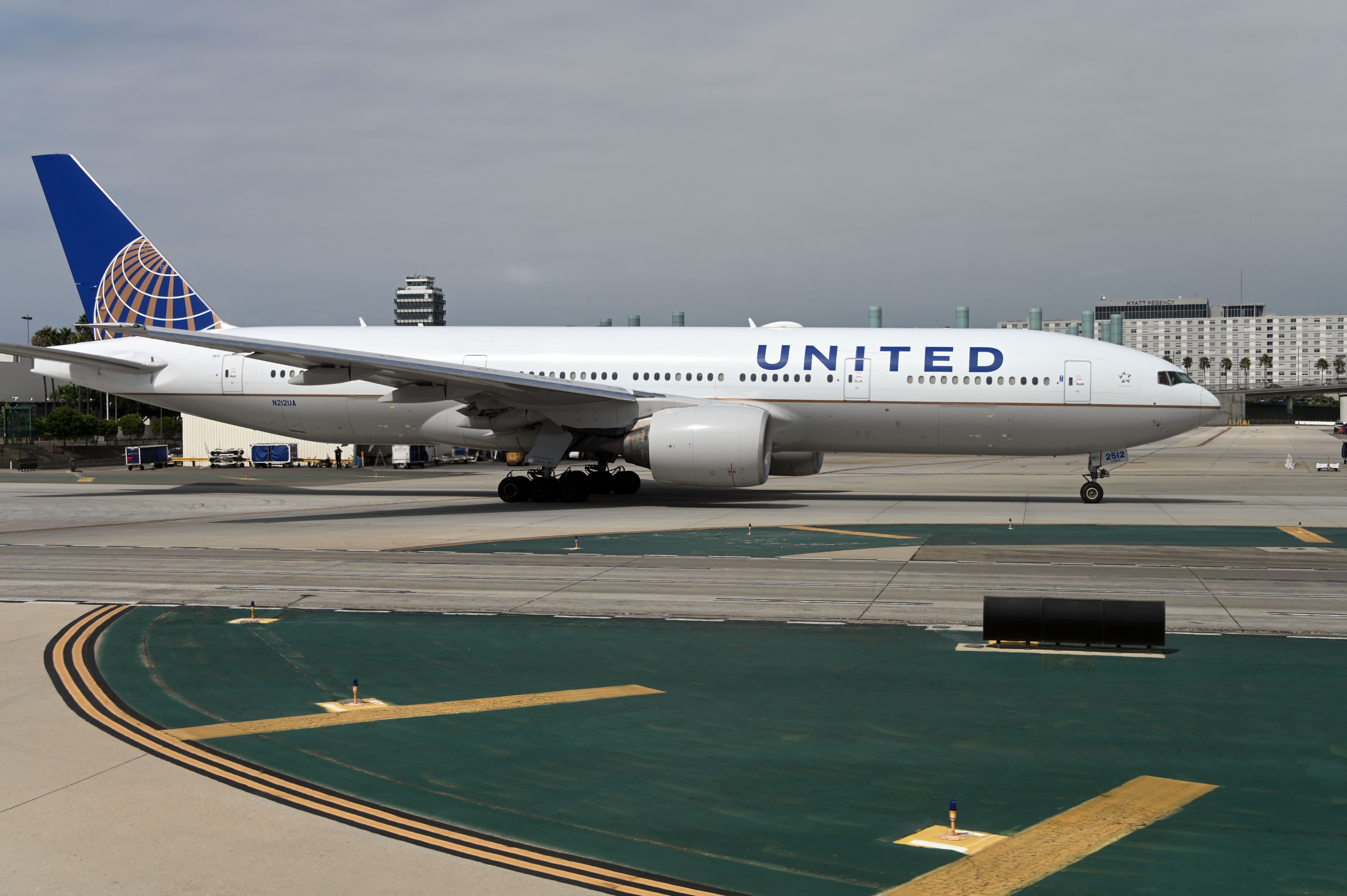 A United Airlines plane at Los Angeles International Airport on September 27, 2019.