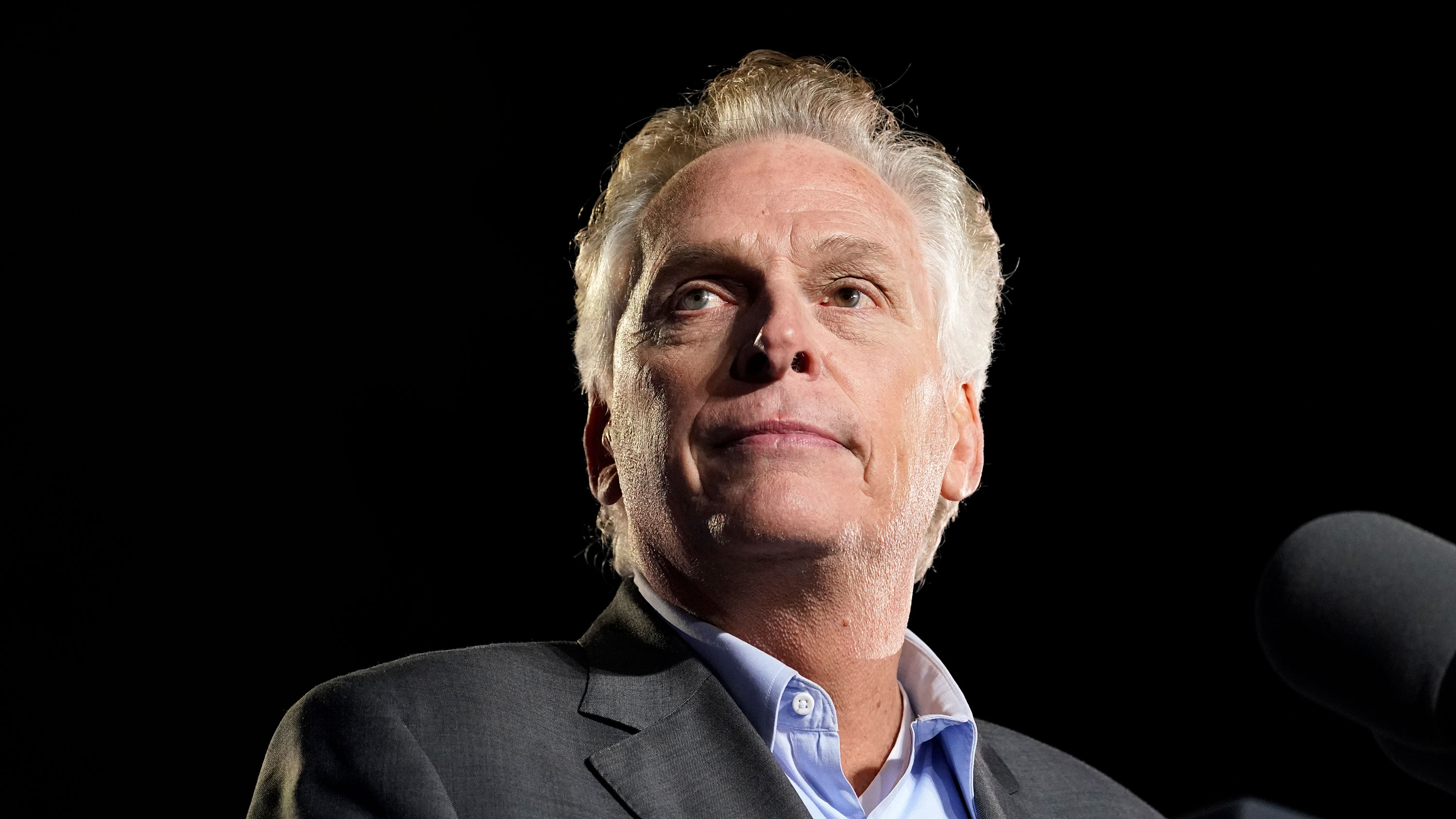 Former Virginia Gov. Terry McAuliffe speaks during a rally on October 26 in Arlington, Virginia.