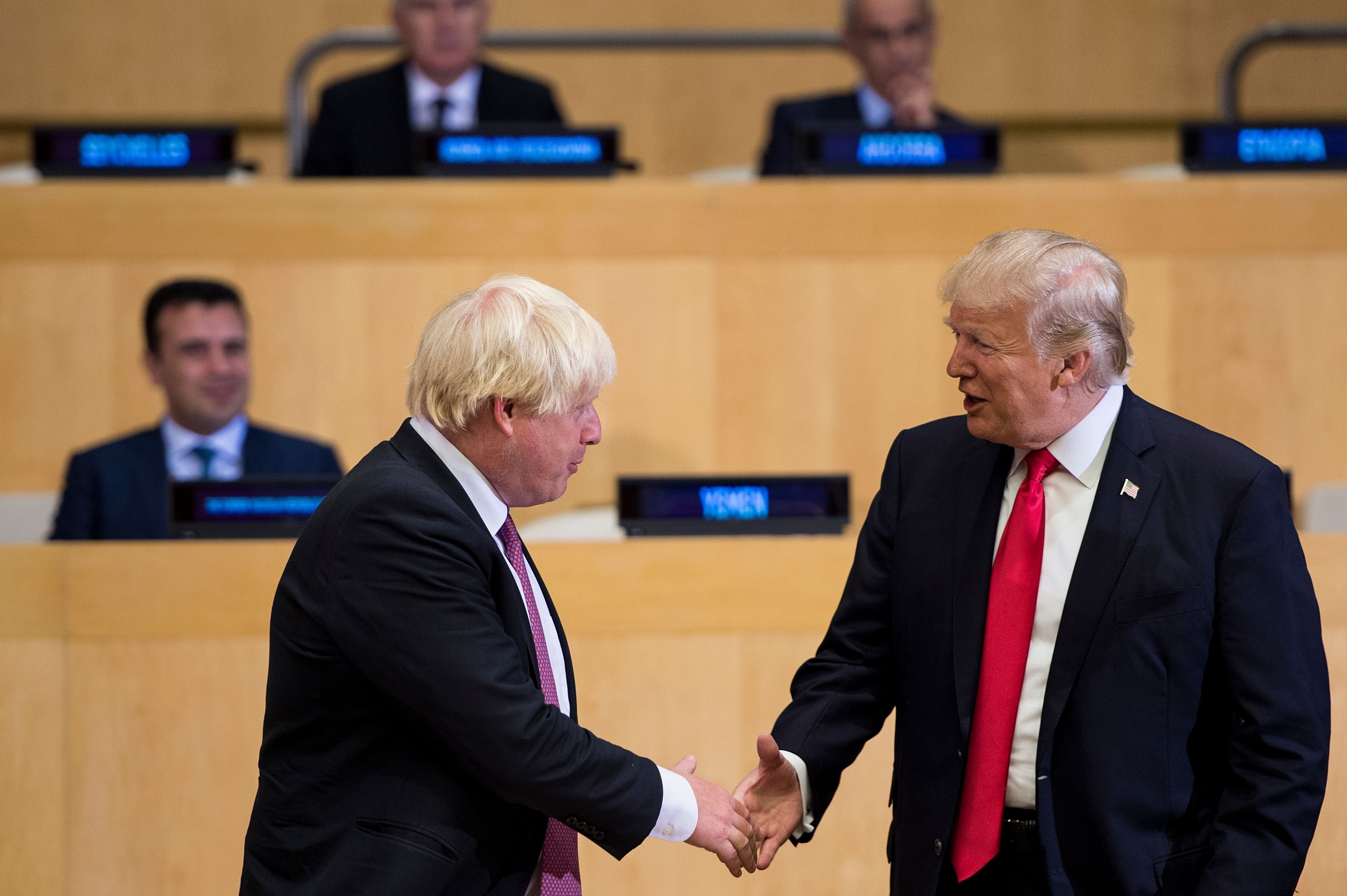 Boris Johnson and President Trump in 2017