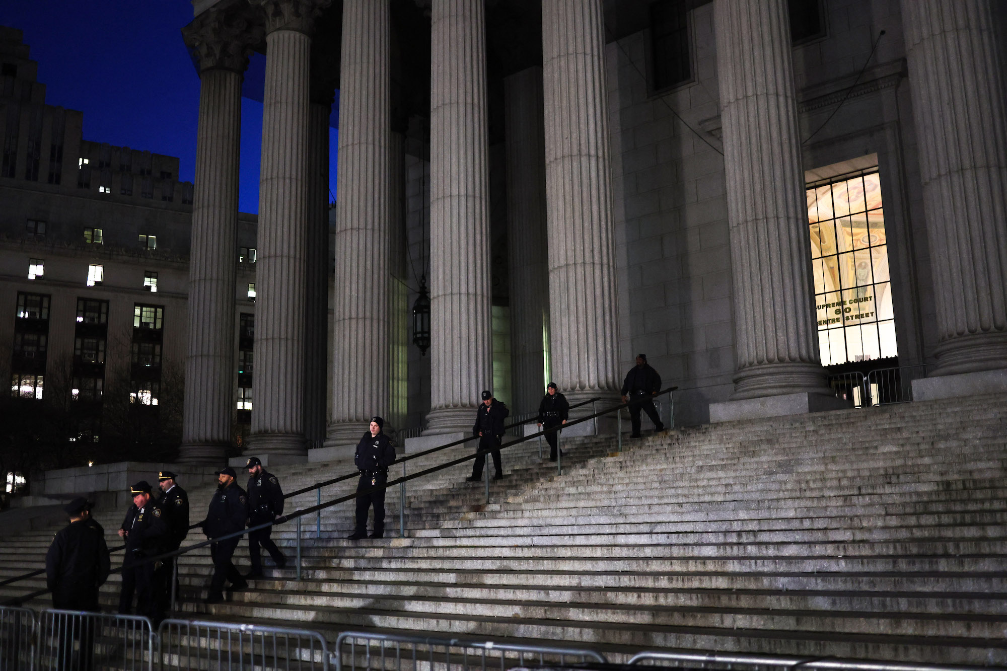 The New York State Supreme Court is seen in New York City on Thursday morning.