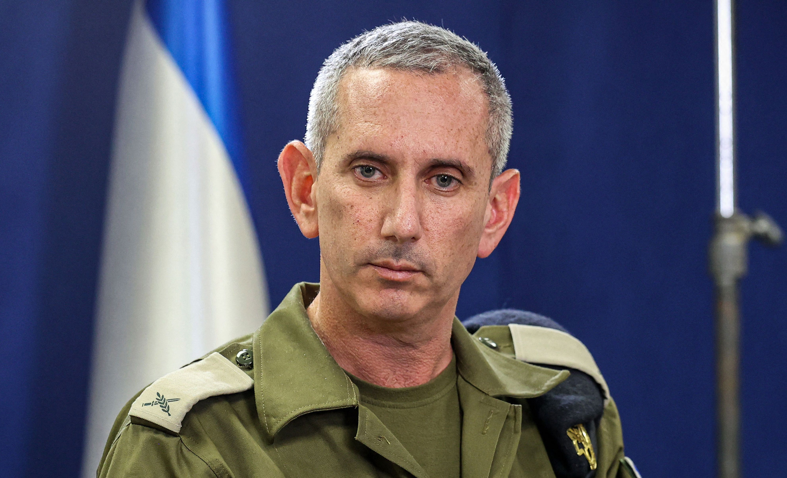 IDF spokesperson Daniel Hagari speaks to the press in Tel Aviv on October 18. 