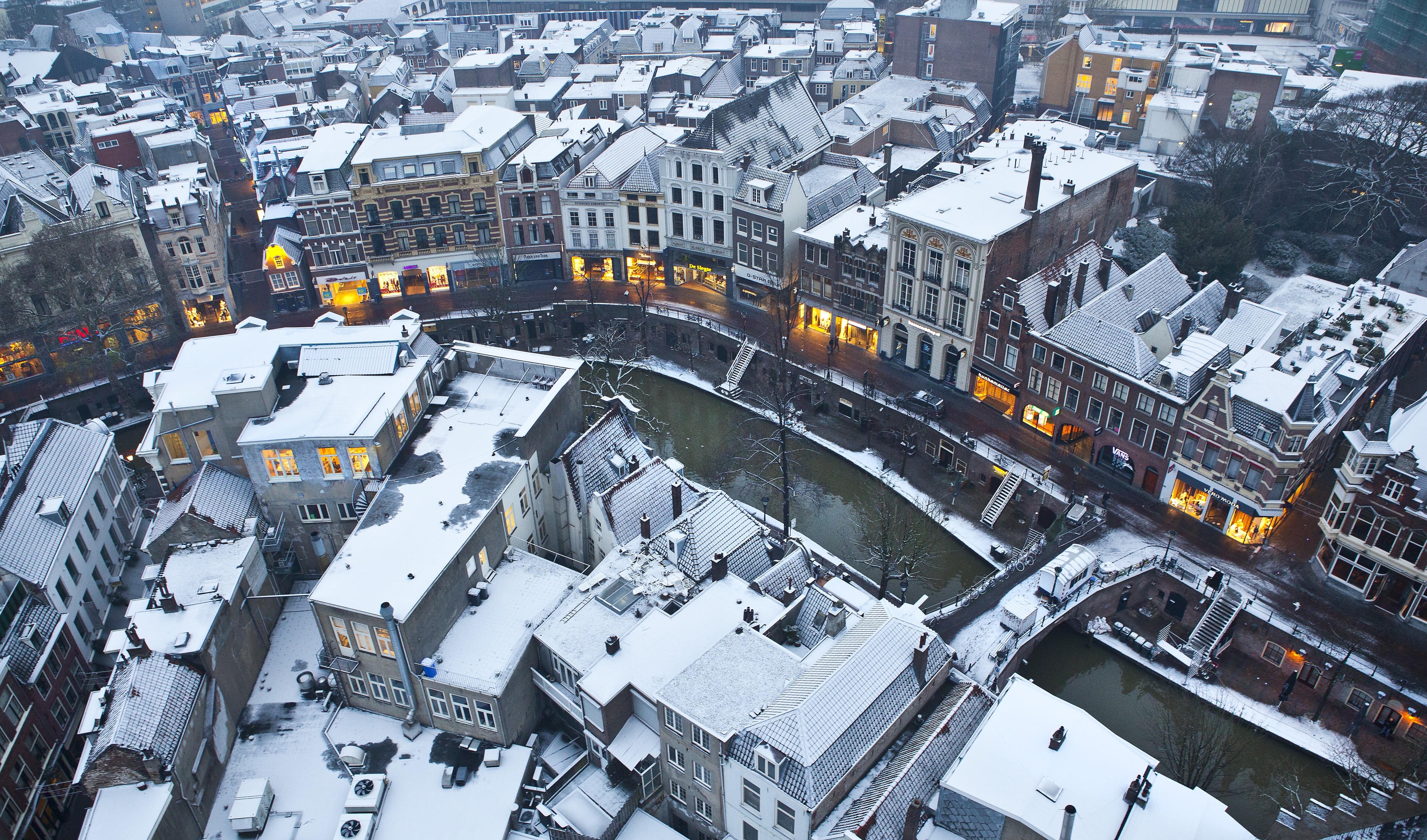 Houses in the old centre of Utrecht are seen in January 2012. 