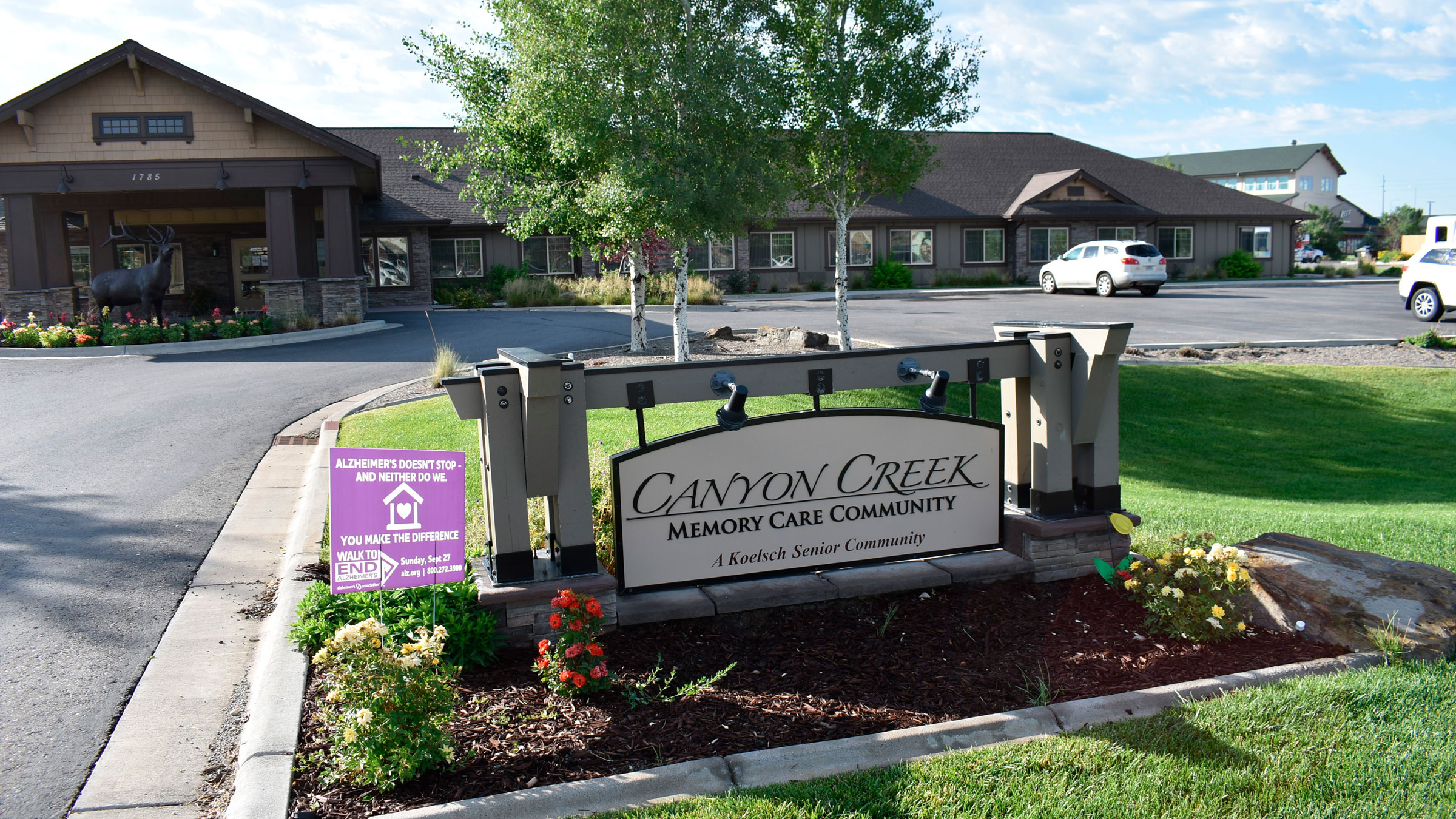 Canyon Creek Memory Care is seen in Billings, Montana, on Friday.