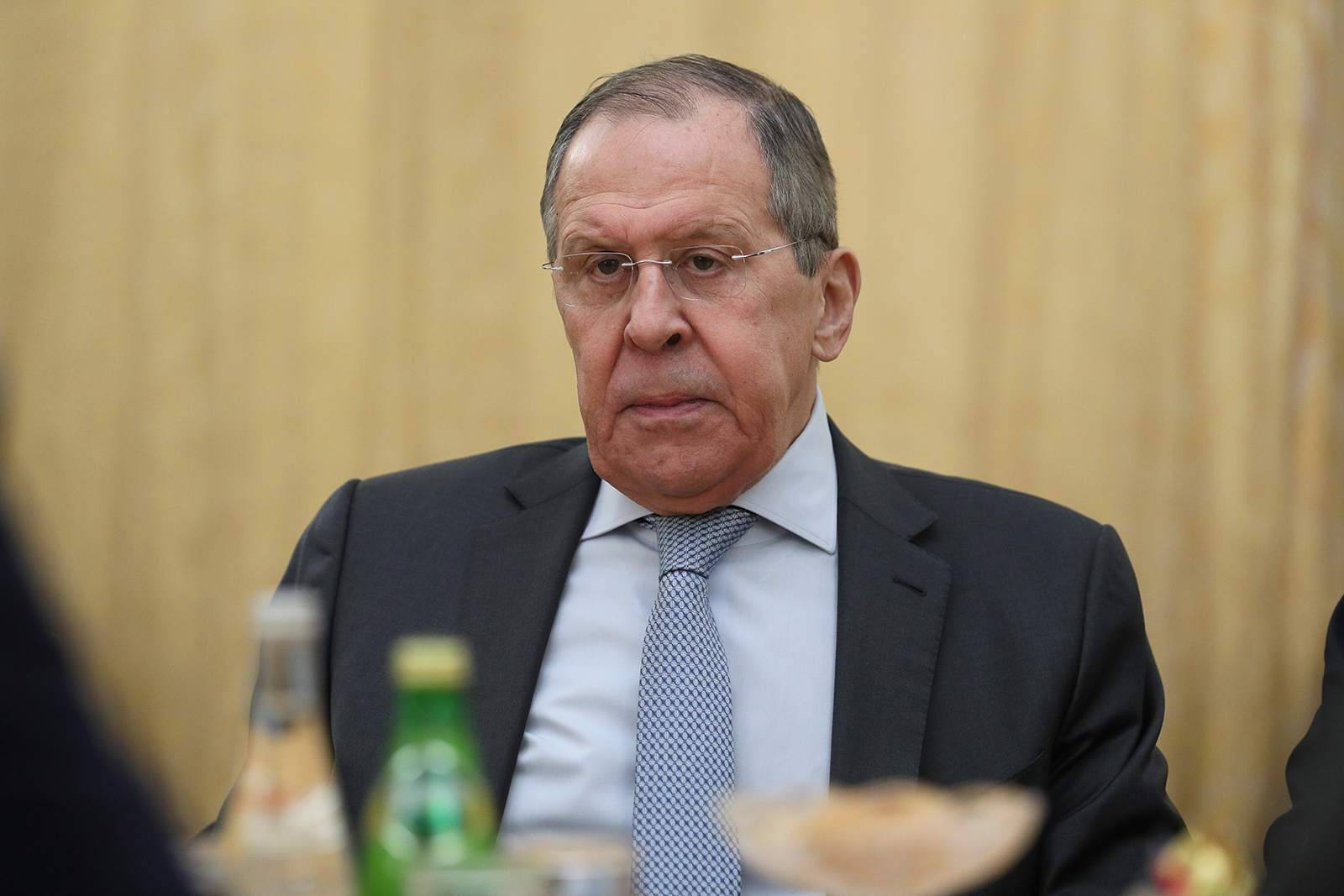 Russia's Foreign Minister Sergey Lavrov at the Russian Ministry of Foreign Affairs in Moscow, Russia, on February 23.